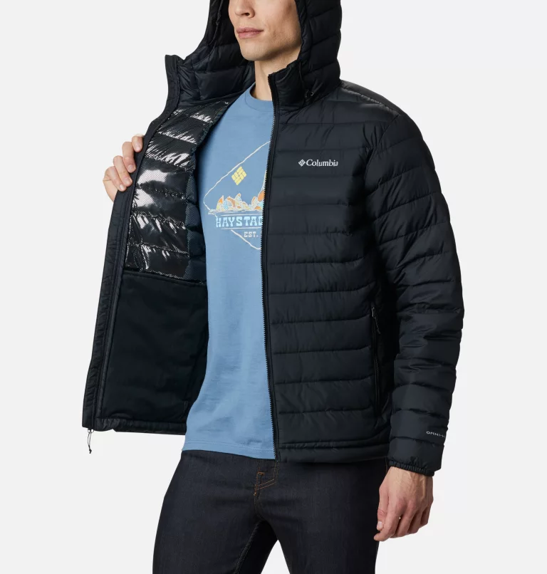 1693931-010 Куртка утеплена штучним пухом чоловіча Powder Lite™ Hooded Jacket чорний - фото
