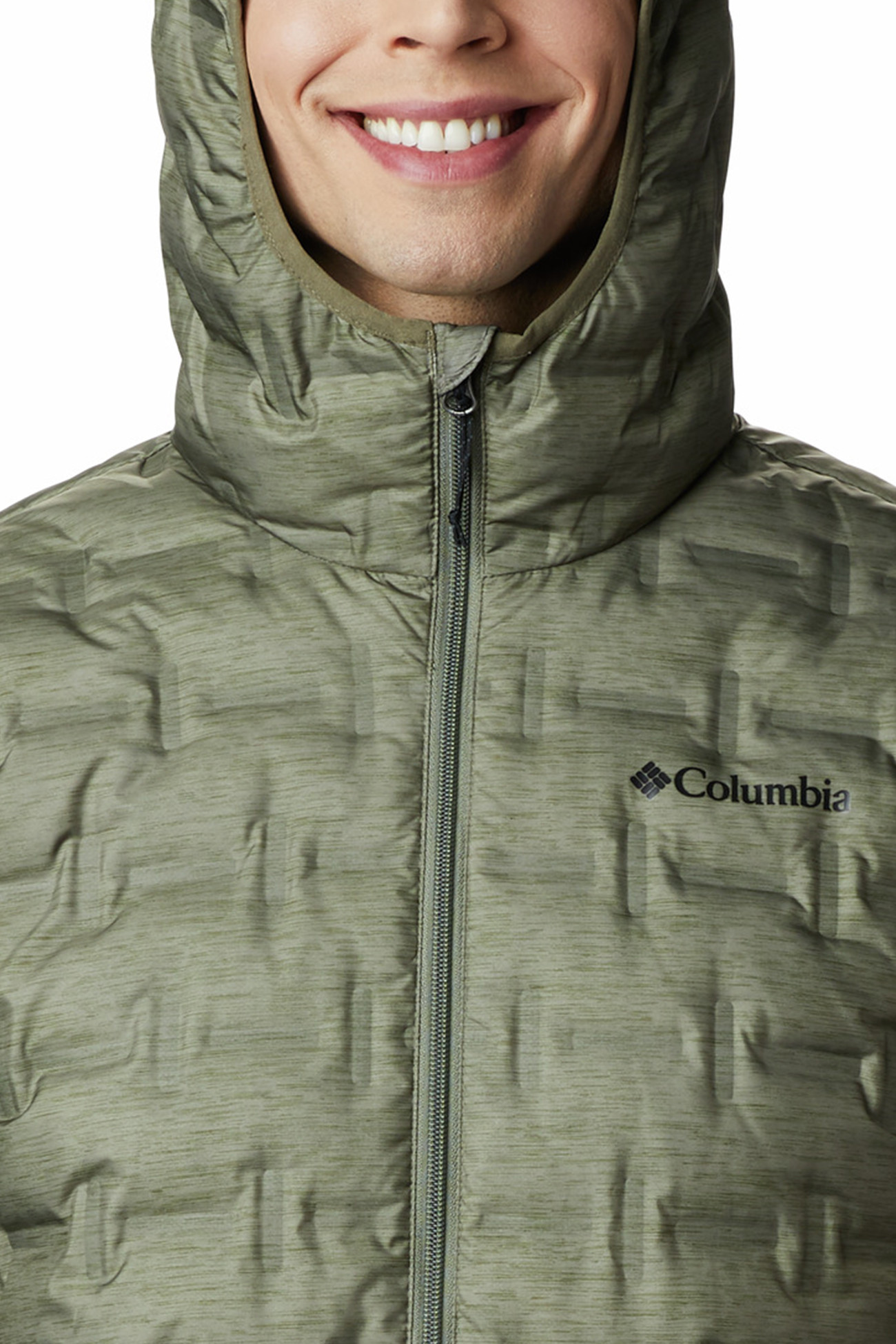 1875892-397 Куртка пухова чоловіча Delta Ridge™ Down Hooded Jacket зелений - фото