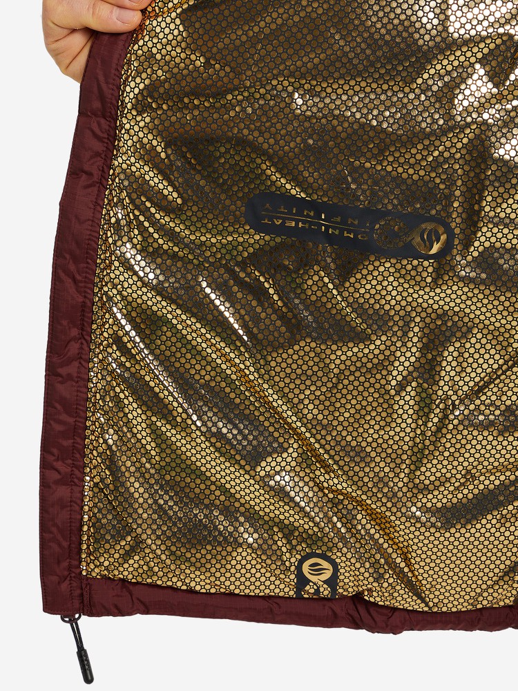 1957341-521 Куртка утеплення штучним пухом чоловічо темно-червоний - фото
