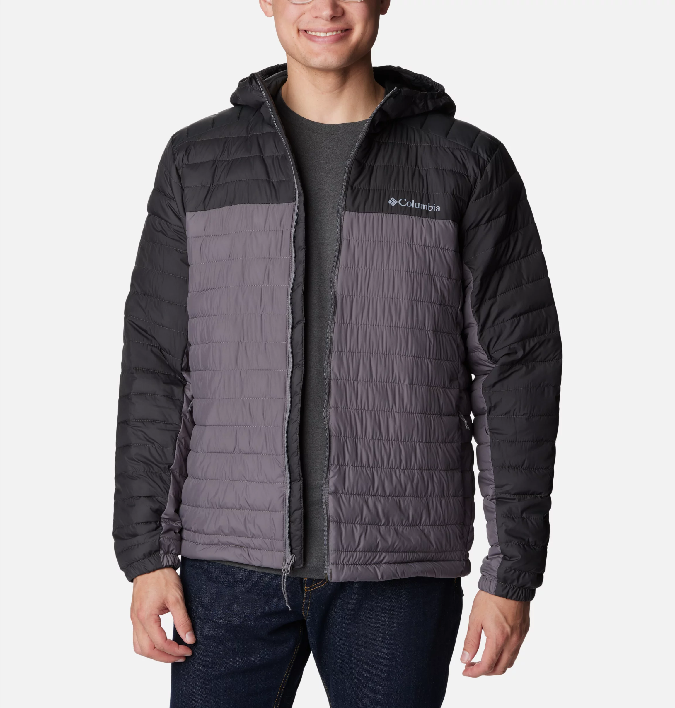 2034501-023 Куртка утеплена штучним пухом чоловіча Silver Falls™ Hooded Jacket сірий - фото