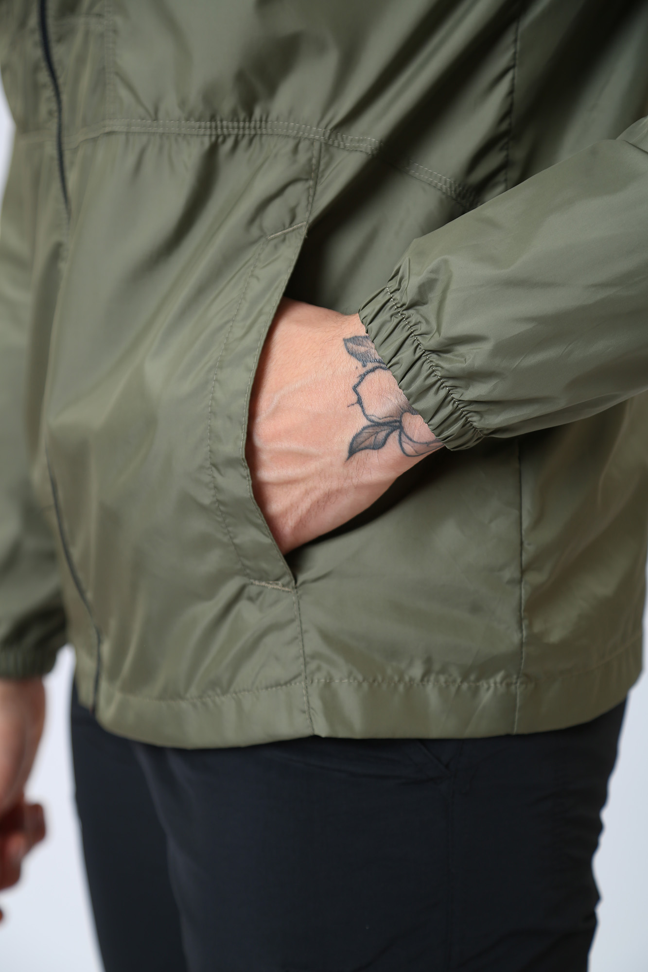 1589321-396 Куртка вітрозахисна чоловіча софт-шелл Flashback™ Windbreaker темно-зелений - фото