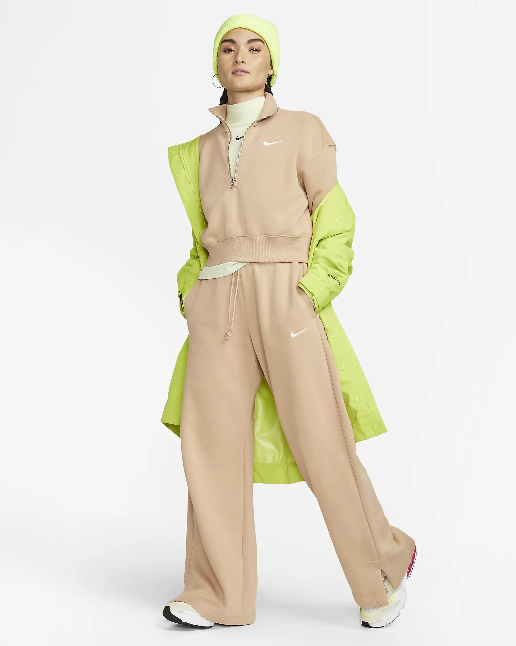 Штани NIKE W Nsw Phnx Flc Hr Pant Wide (DQ5615200) - фото