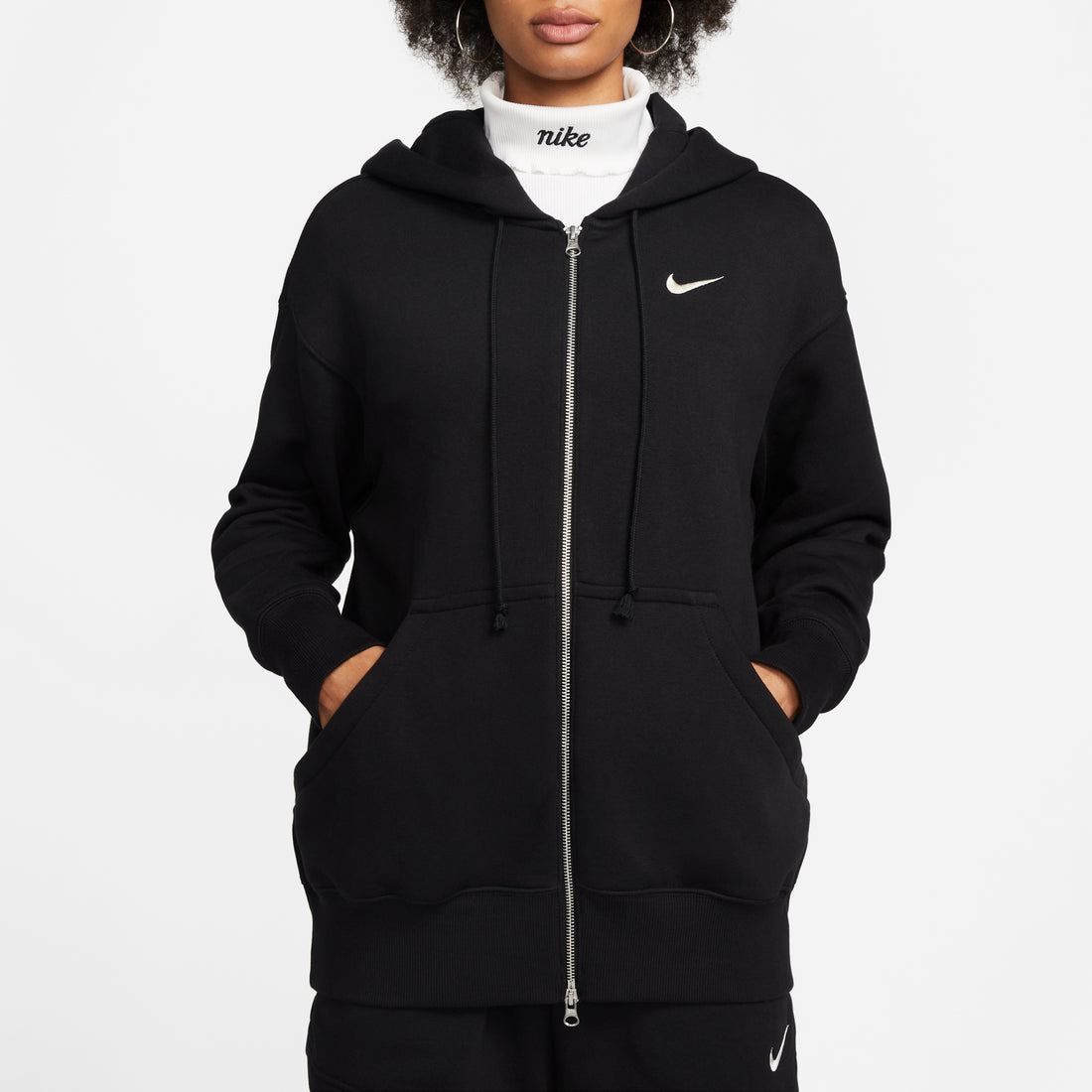 Толстовка Nike W Nsw Style Flc Fz Hoodie Os (DQ5758010) - фото