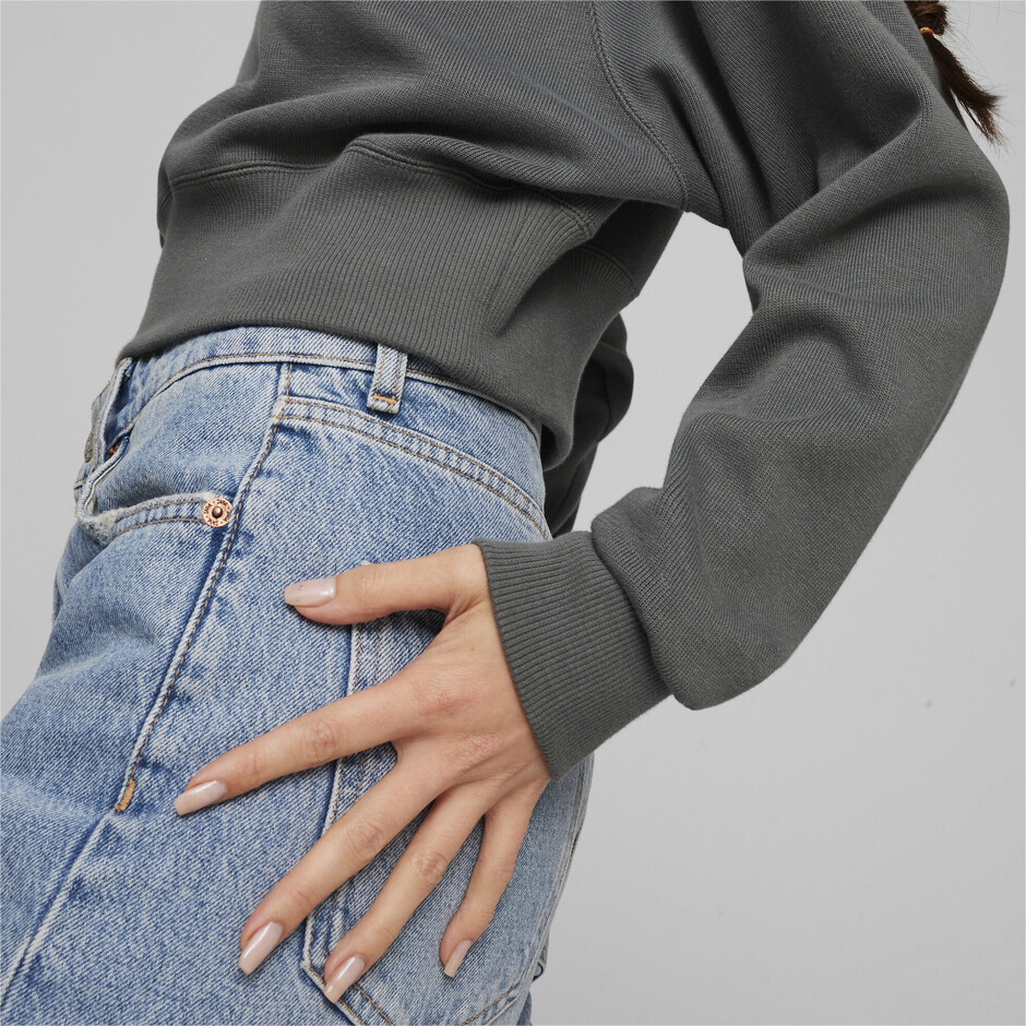 Толстовка Puma Classics+ Relaxed Cropped Hoodie (62427380) - фото