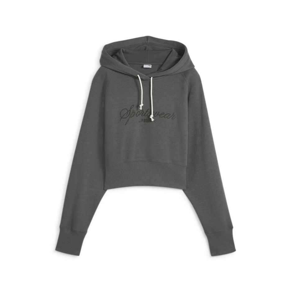Толстовка Puma Classics+ Relaxed Cropped Hoodie (62427380) - фото
