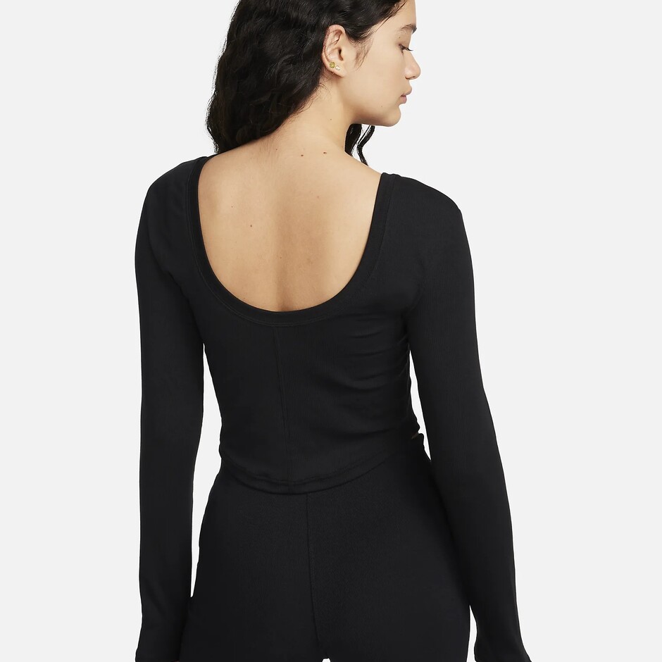 Футболка W Nsw Nk Chll Knt Mrib Ss Top - фото