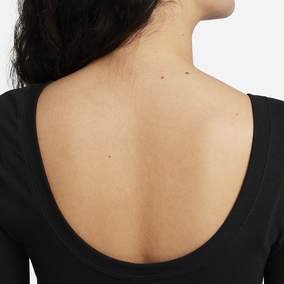 Футболка W Nsw Nk Chll Knt Mrib Ss Top - фото