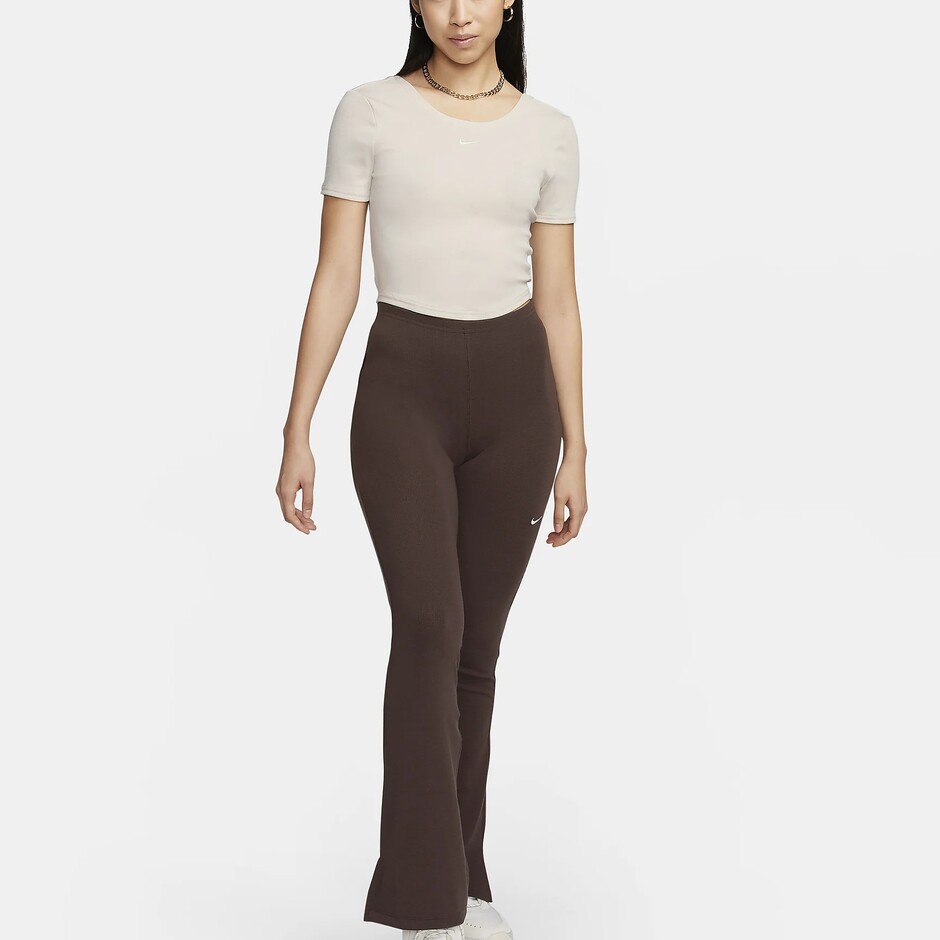 Футболка W Nsw Nk Chll Knt Mrib Ss Top - фото