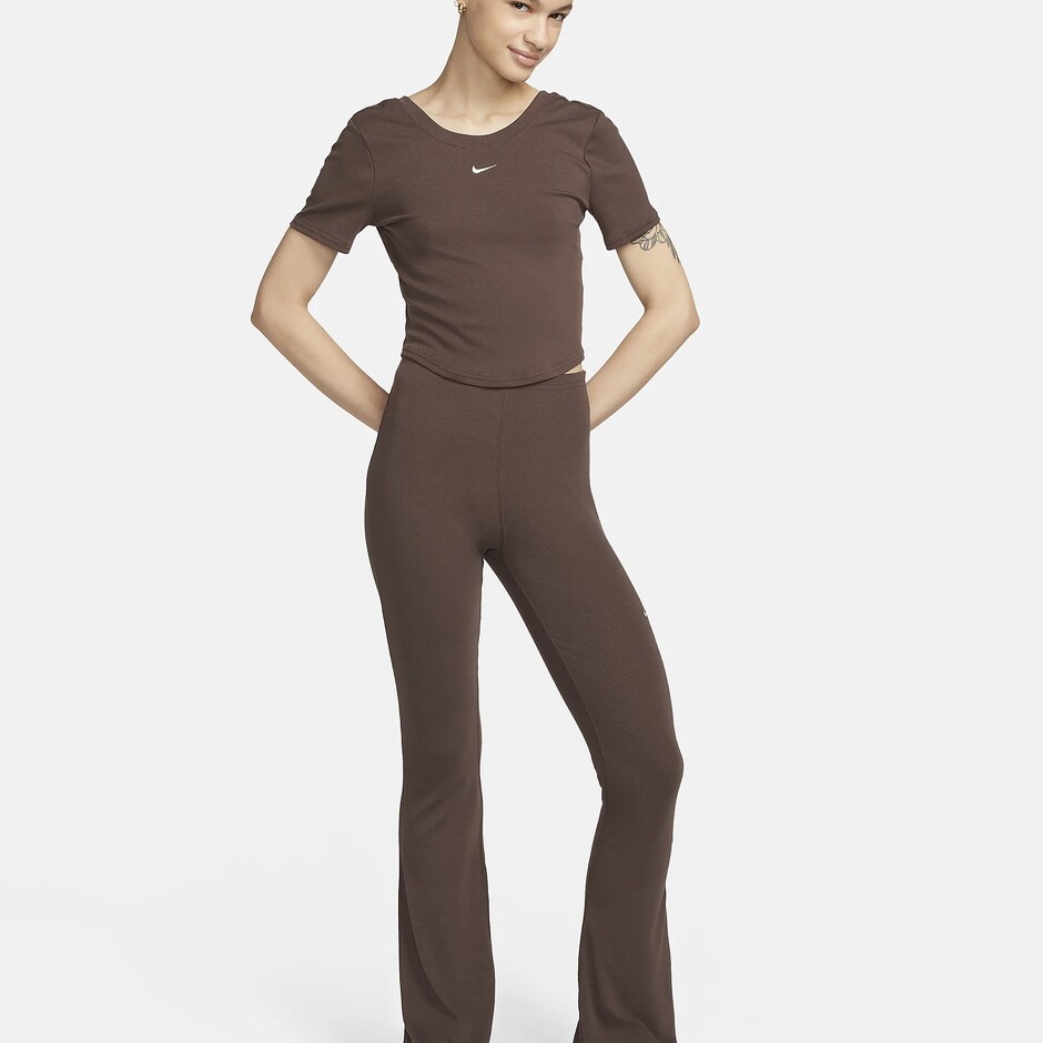 Футболка W Nsw Nk Chll Knt Mrib Ss Top - фото