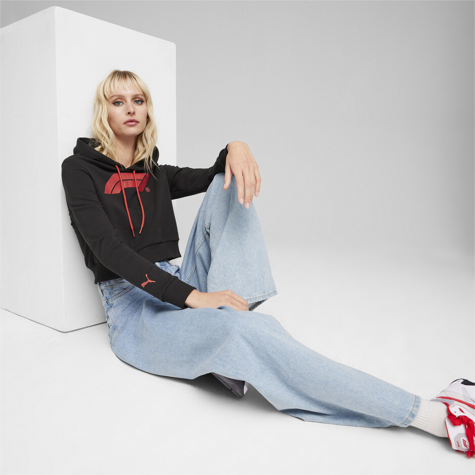 Толстовка Puma F1 Ess Cropped Hoodie Wns (62570801) - фото