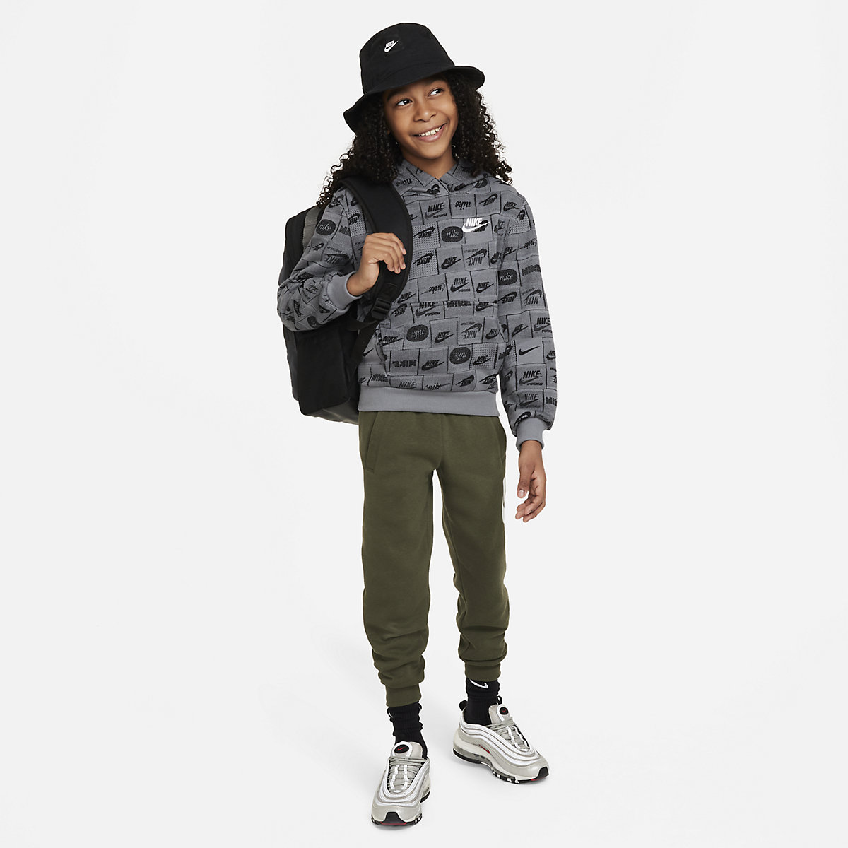 Толстовка K Nsw Club Ft Hdy Aop - фото