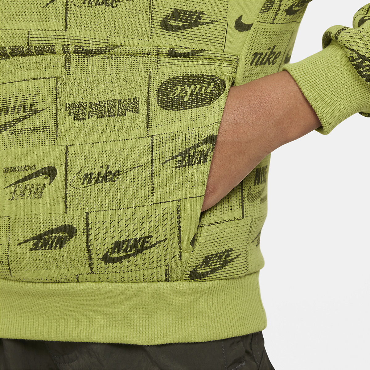 Толстовка K Nsw Club Ft Hdy Aop - фото