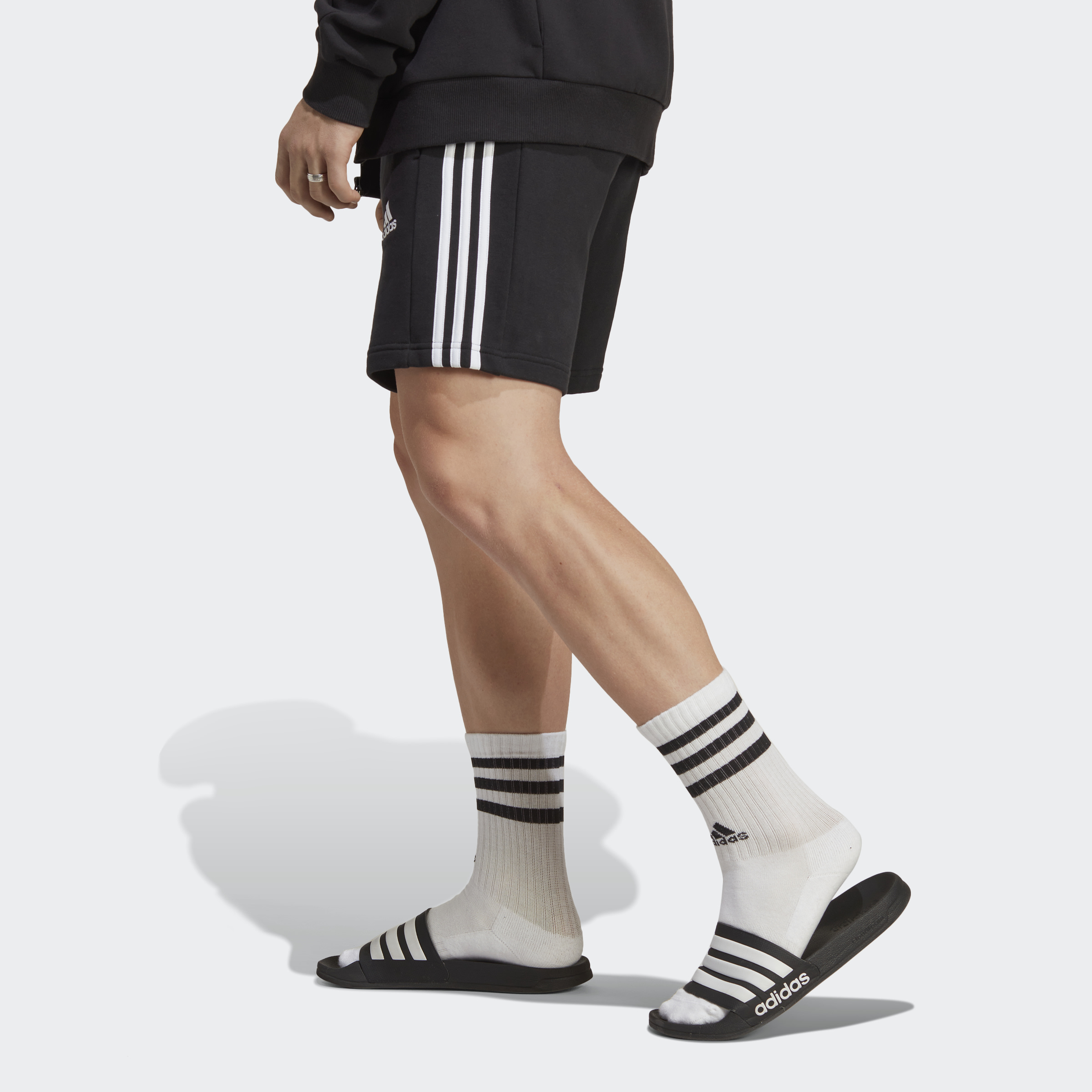 Шорти ADIDAS ADIDAS Essentials French Terry 3-Stripes (IC9435) - фото