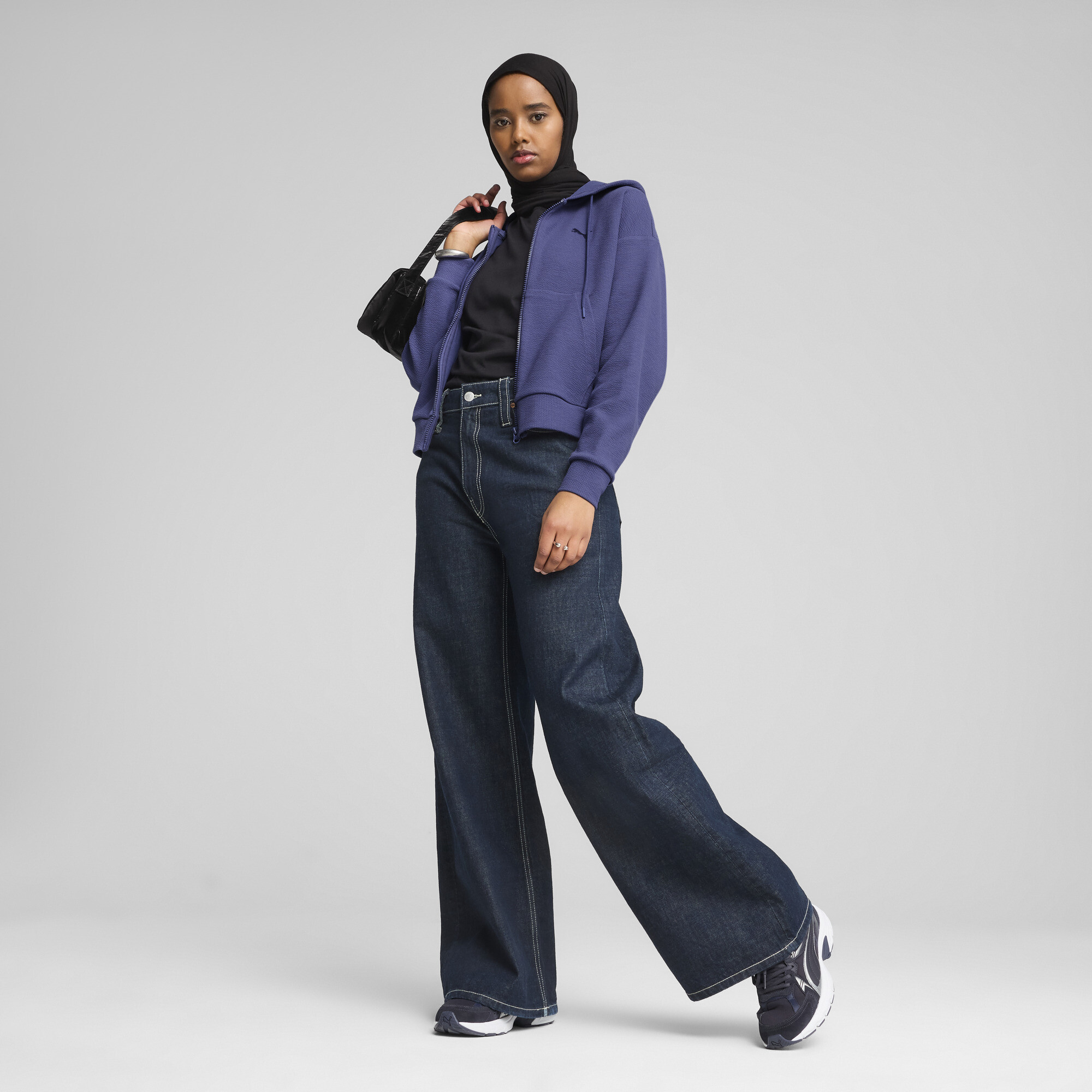 Толстовка Puma Her Crop Full-Zip Hoodie (68505646) - фото