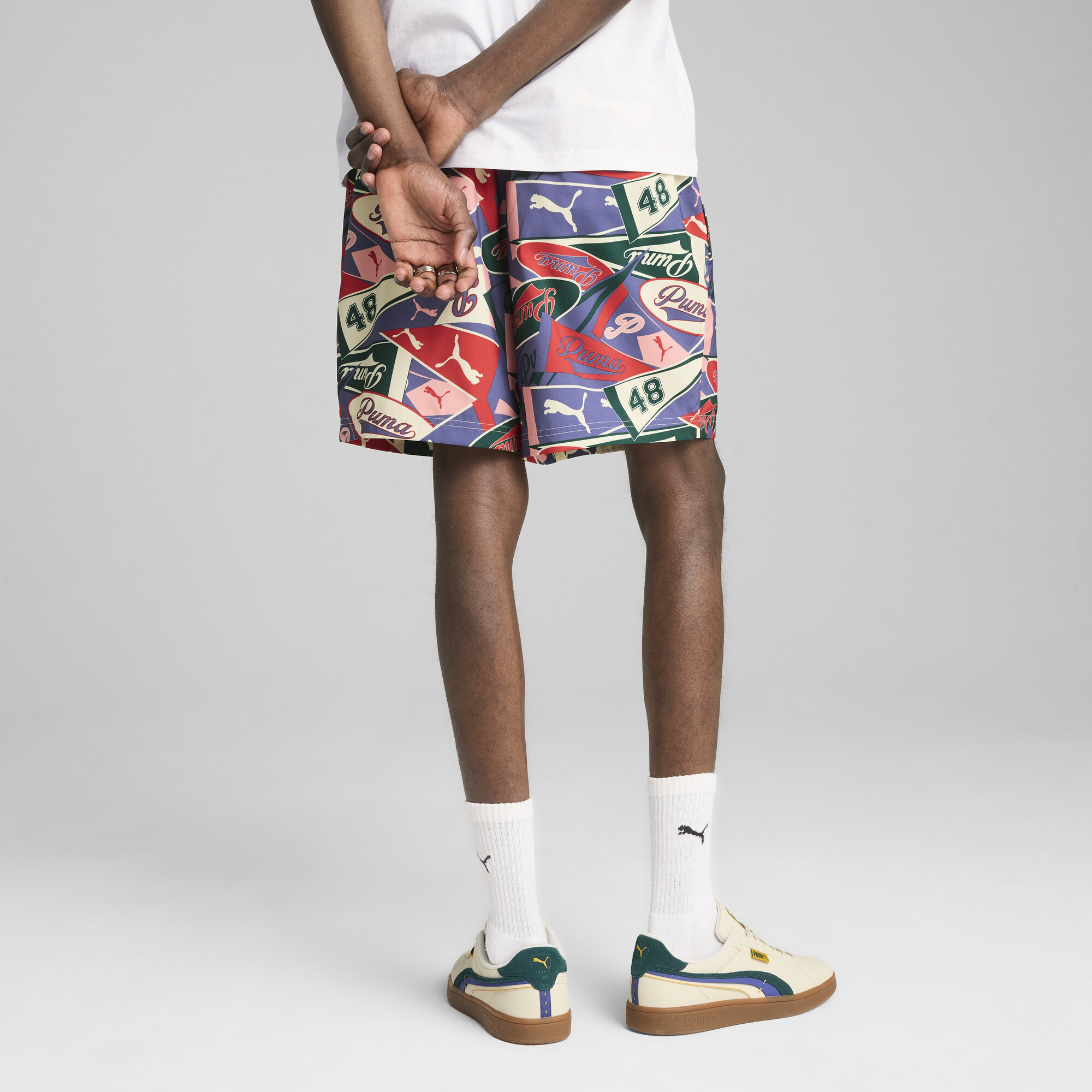 Шорти Puma Wardrobe Ess Sports Legacy Aop Relaxed 6’’ (62963046) - фото