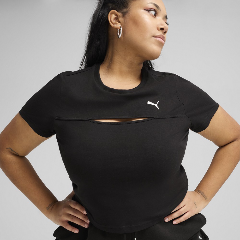 Футболка Puma Wardrobe Ess Cut-Out Baby Tee (63116401) - фото