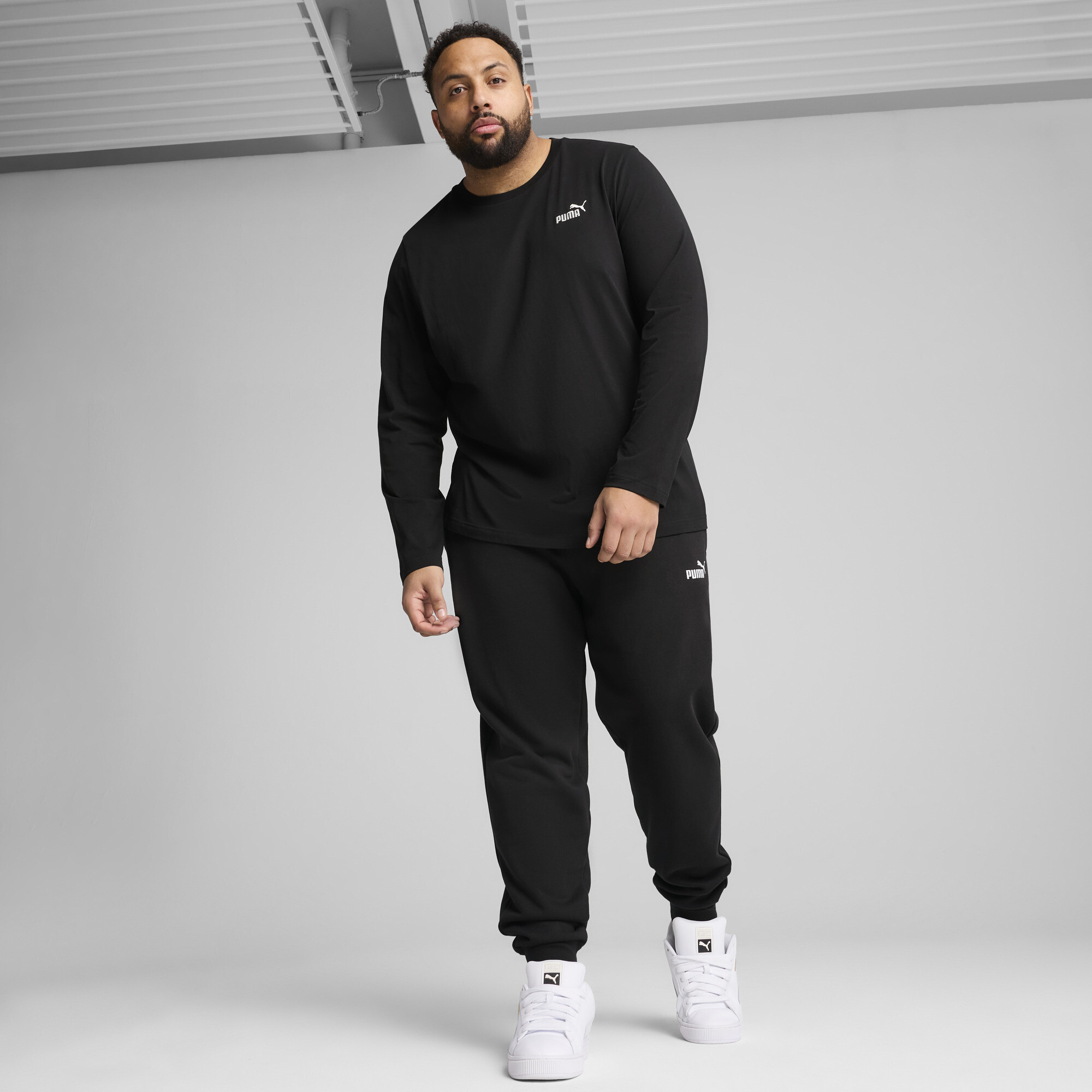 Футболка Puma Ess No. 1 Logo Longsleeve Tee (68254601) - фото