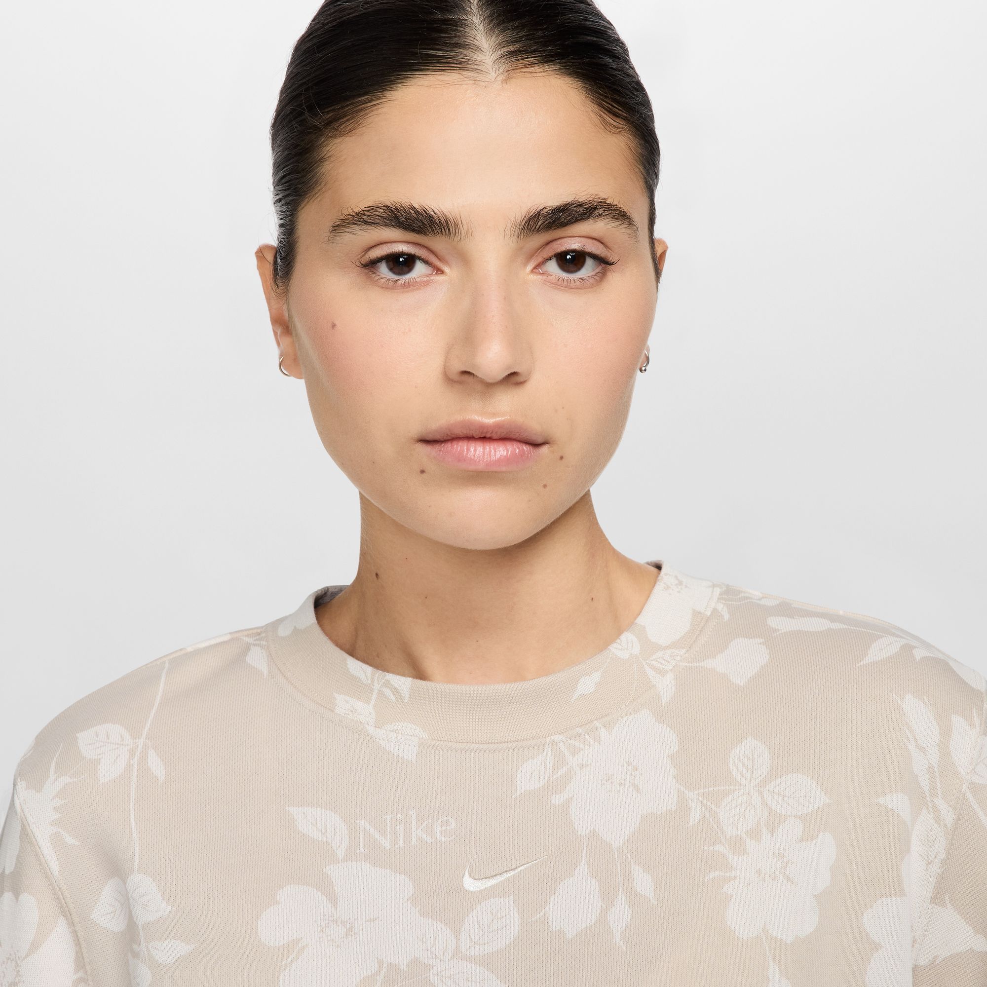 Толстовка Nike Sportswear Chill Terry Crew-Neck French Terry Printed (HQ5708104) - фото