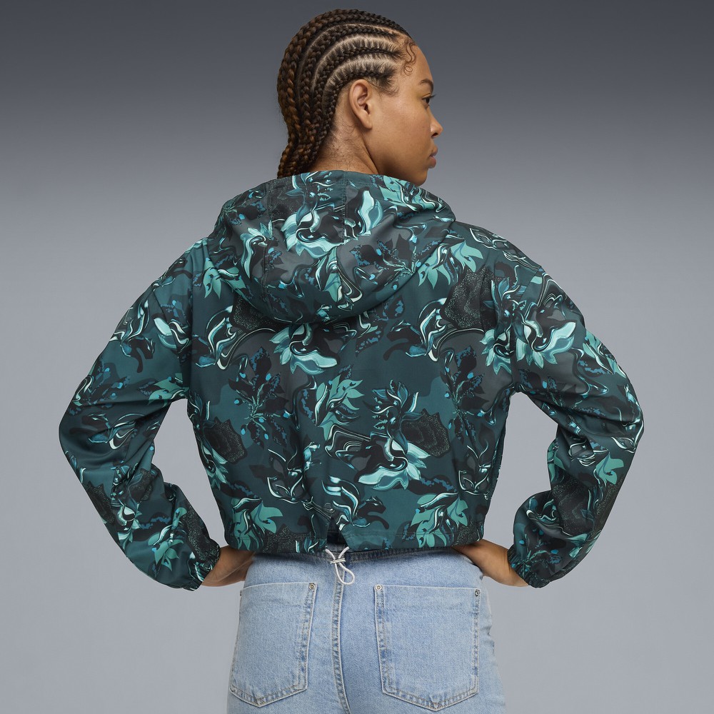 Олімпійка Puma W Green Terrains Woven Jacket - Aop (52749375) - фото