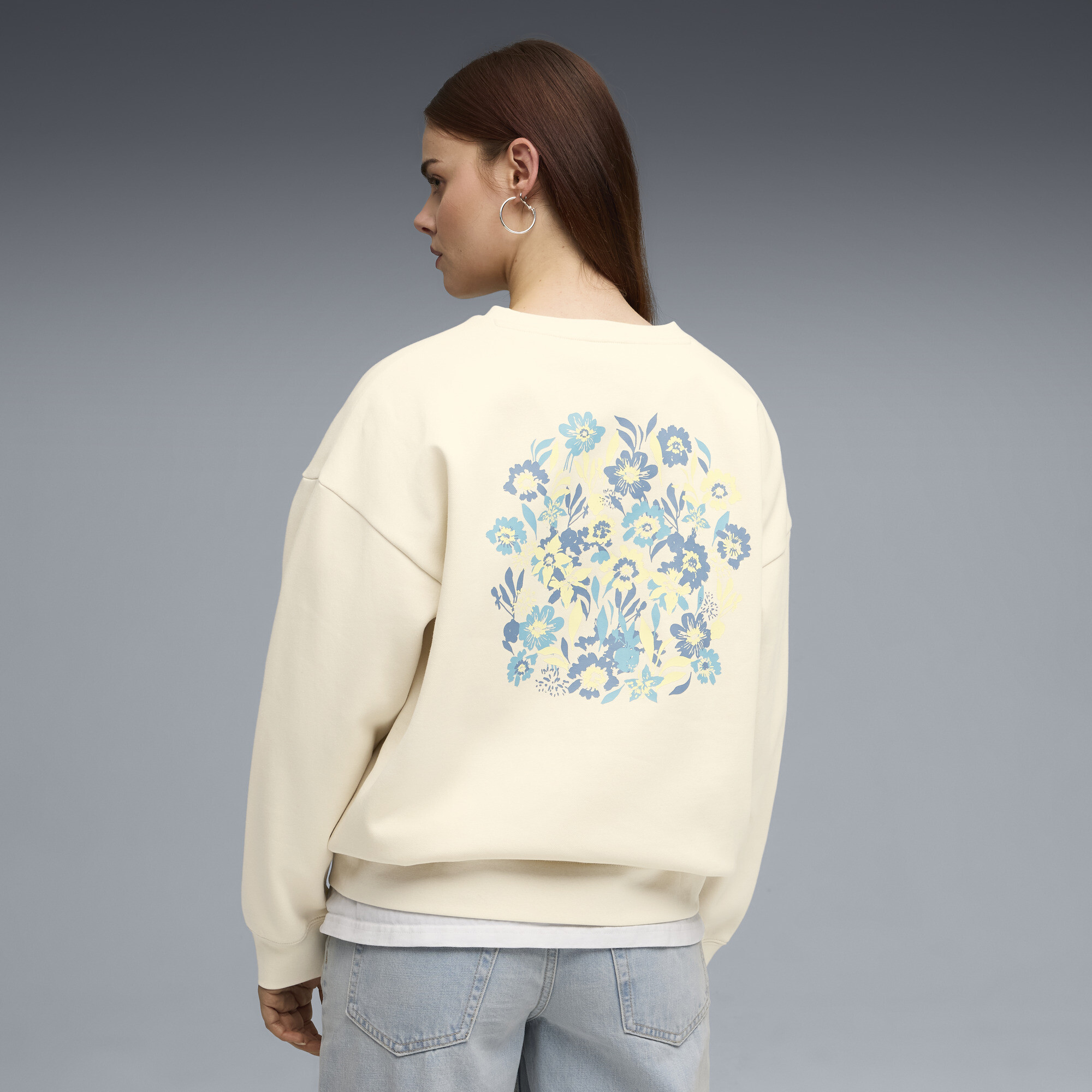 Толстовка Puma Ess Nature 2.0 Oversized Crew FL (68807887) - фото