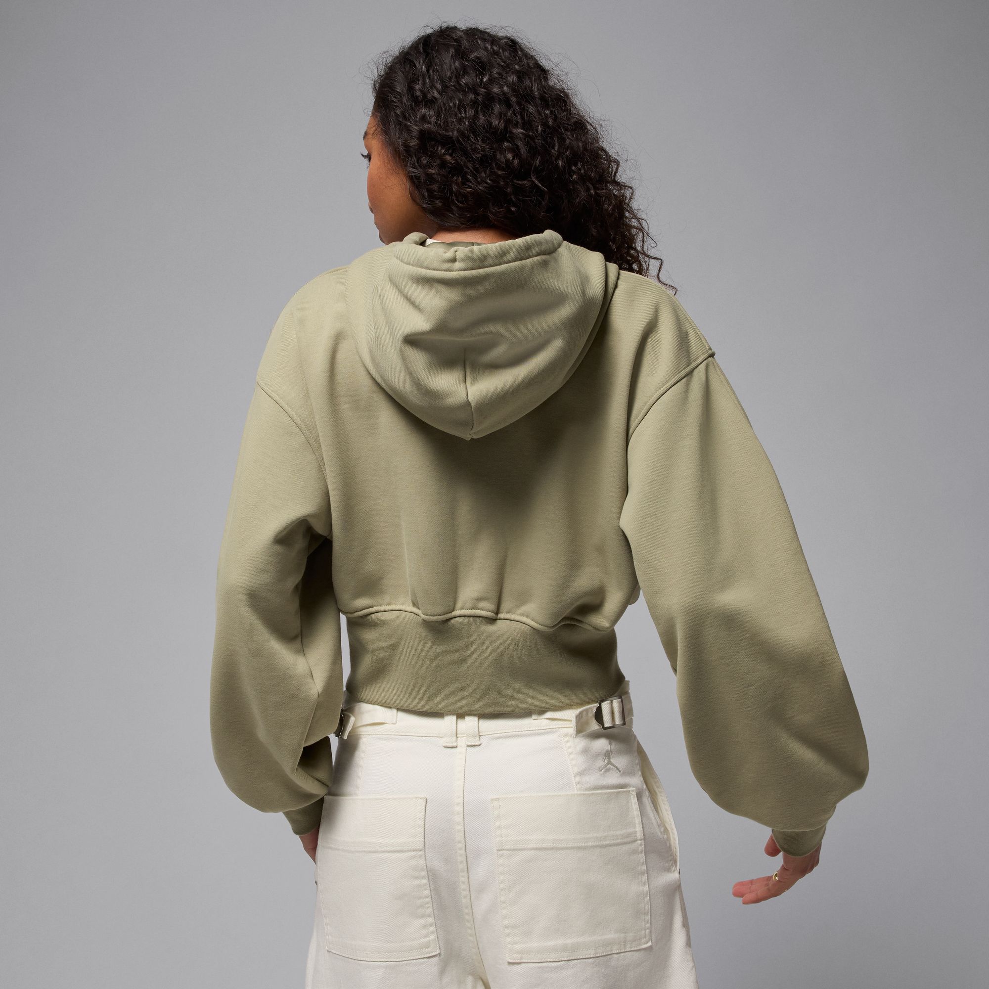 Толстовка Jordan Flight Fleece Cropped Satin-Lined (IB9863205) - фото