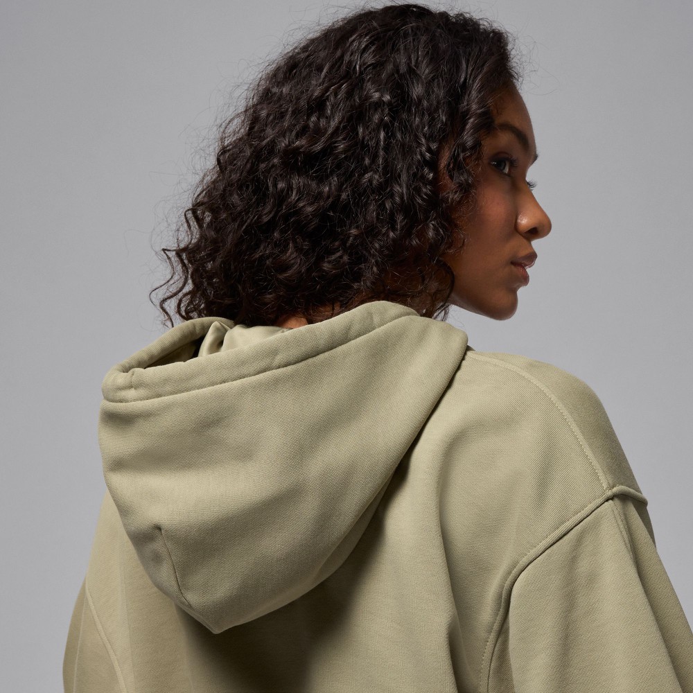 Толстовка Jordan Flight Fleece Cropped Satin-Lined (IB9863205) - фото