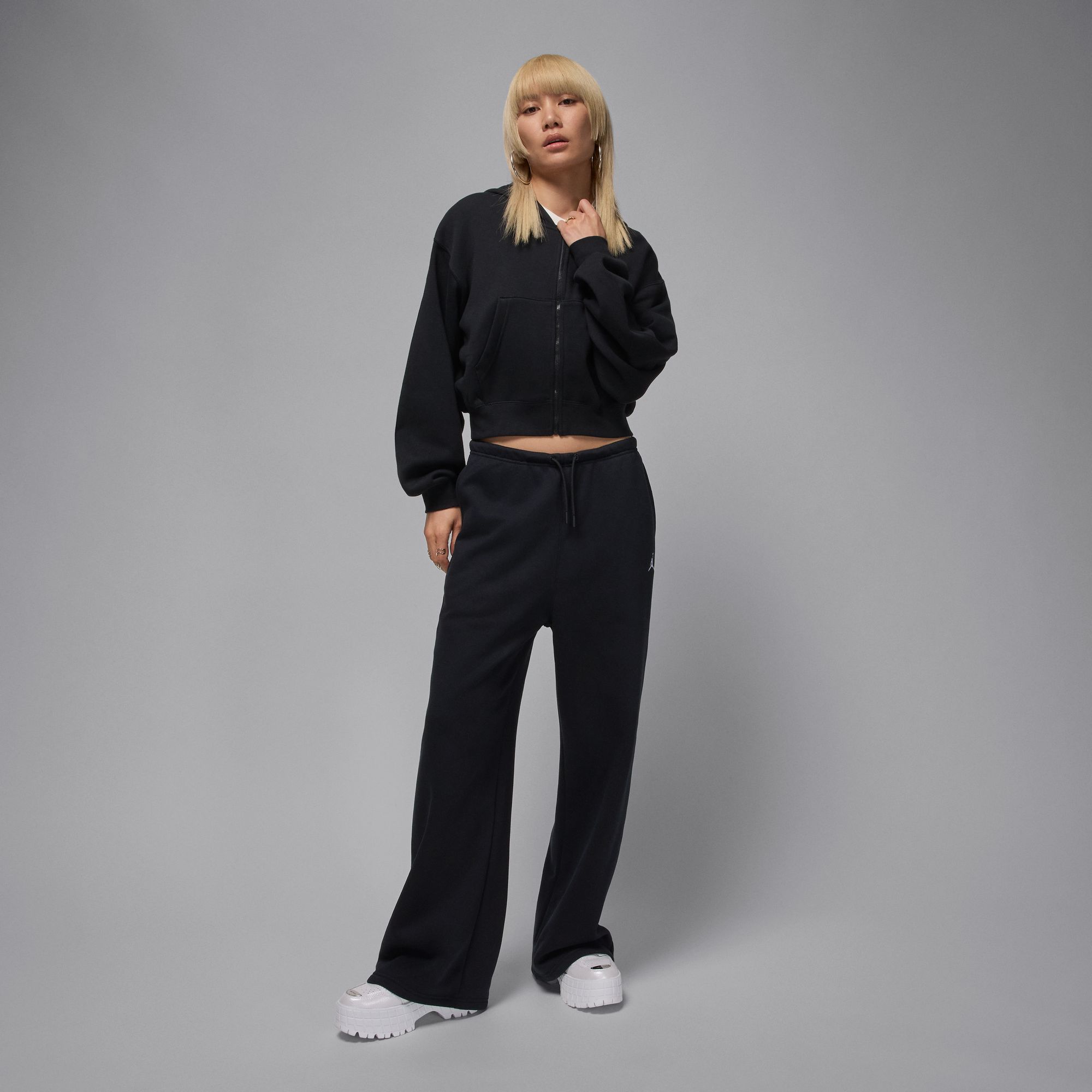 Толстовка Jordan Brooklyn Fleece Cropped Full-Zip (IH3351010) - фото
