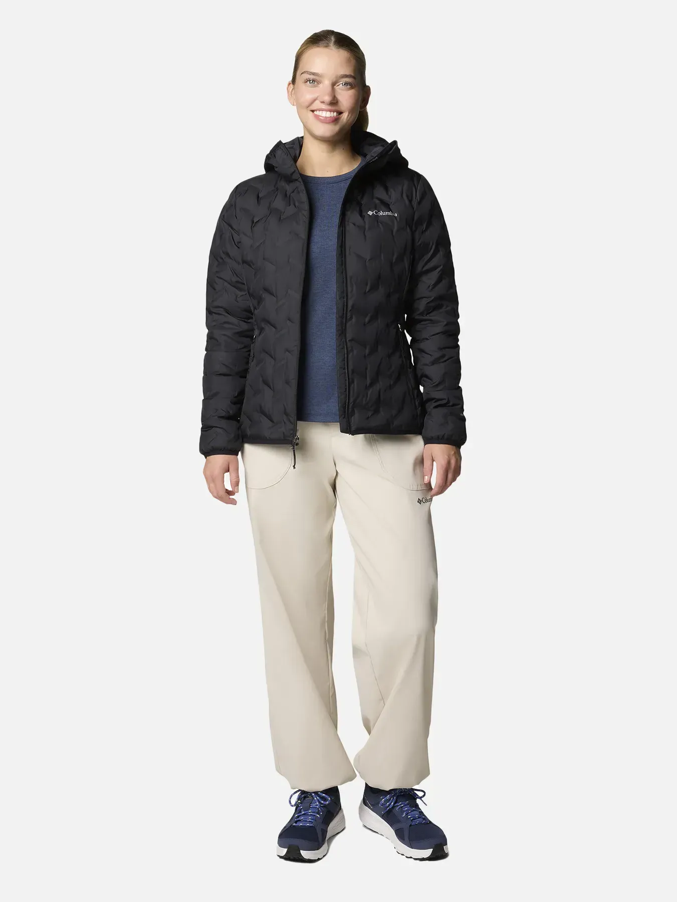 Куртка пухова жіноча Columbia Delta Ridge™ II Down Hooded Jacket (2088251CLB-010) - фото