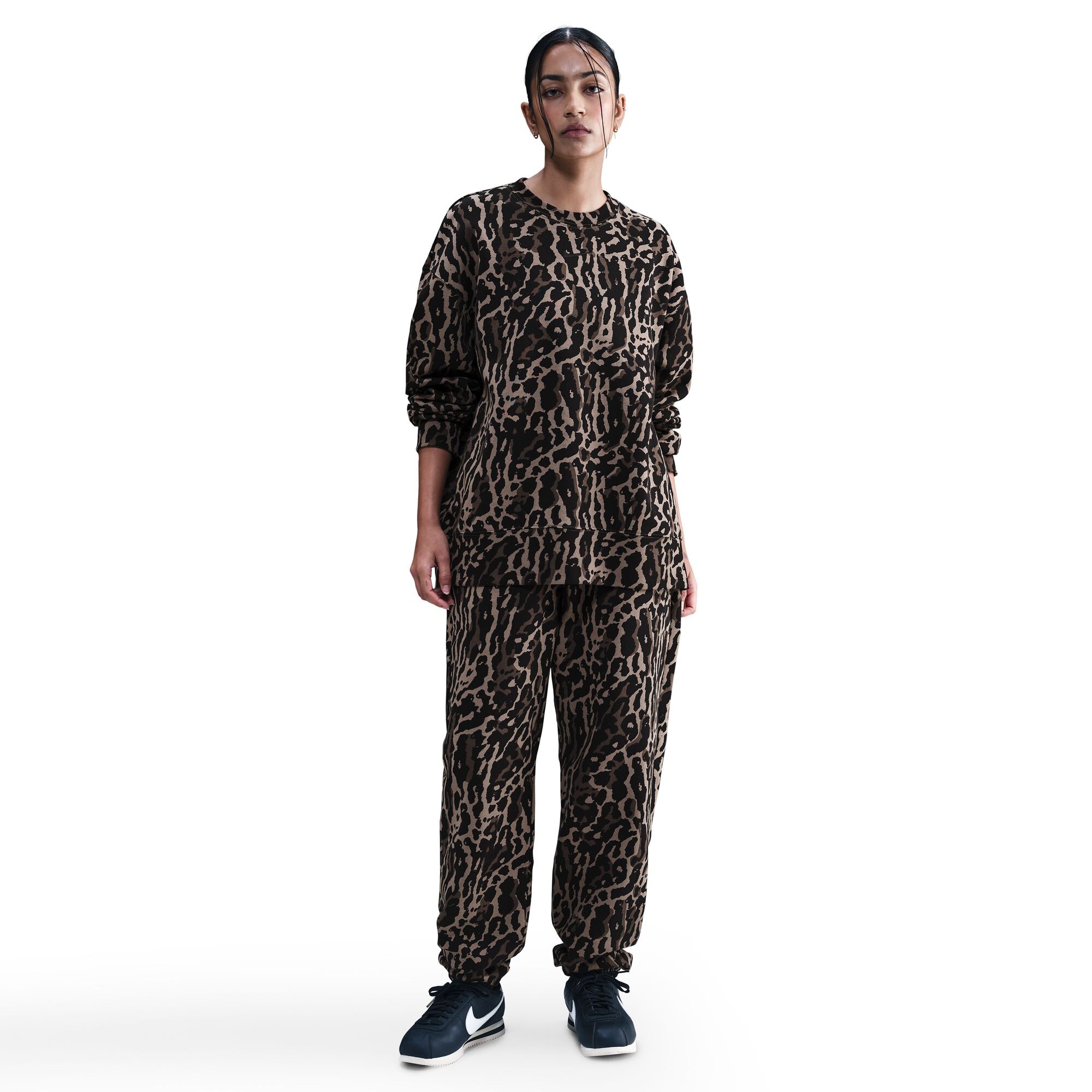 Толстовка Nike Sportswear Phoenix Fleece Oversized All-Over-Print (IB2371010) - фото