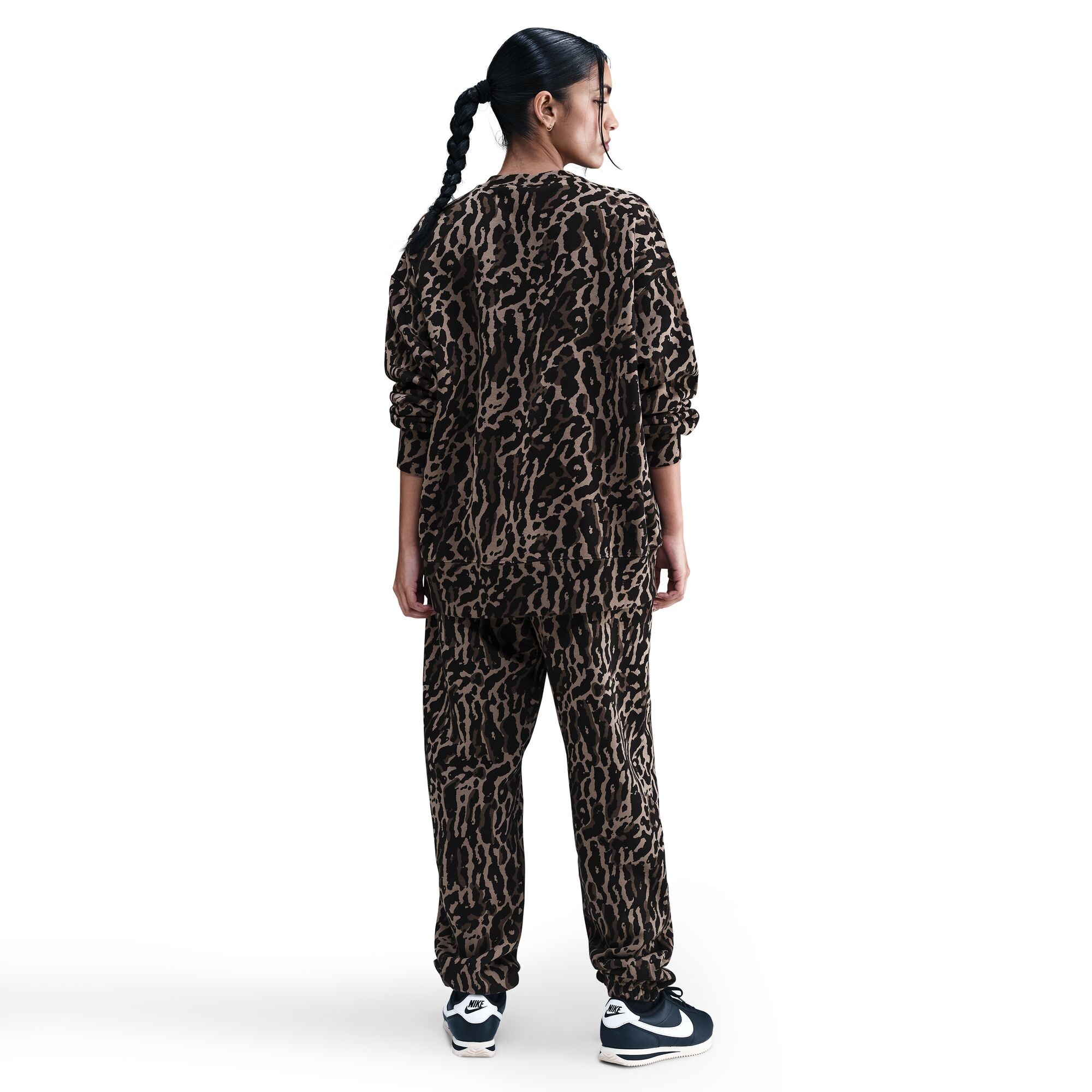 Толстовка Nike Sportswear Phoenix Fleece Oversized All-Over-Print (IB2371010) - фото