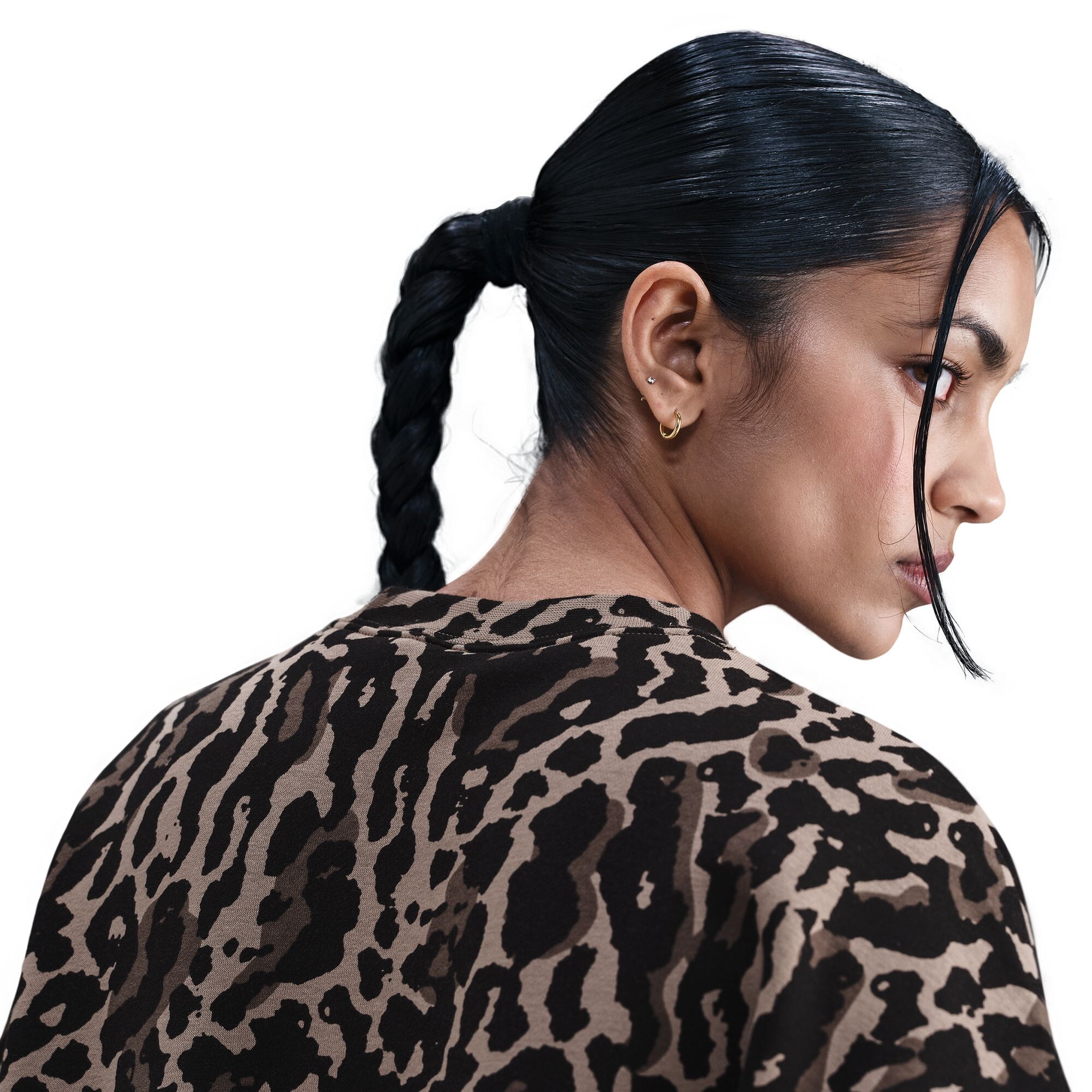 Толстовка Nike Sportswear Phoenix Fleece Oversized All-Over-Print (IB2371010) - фото