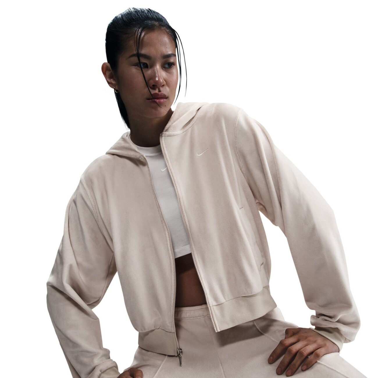 Толстовка Nike Sportswear Chill Knit Loose Velour Full-Zip (HJ0954104) - фото