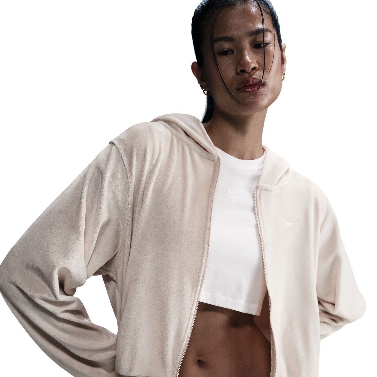 Толстовка Nike Sportswear Chill Knit Loose Velour Full-Zip (HJ0954104) - фото