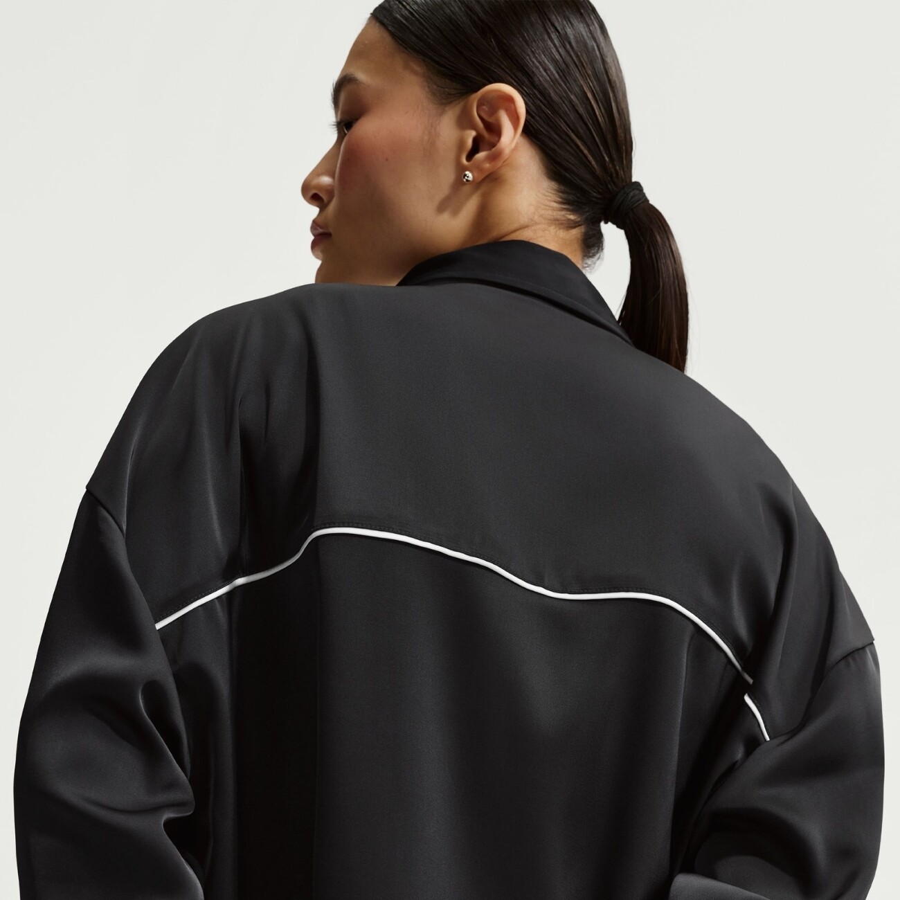 Сорочка Nike Sportswear Oversized Satin Long-Sleeve (IM0575010) - фото