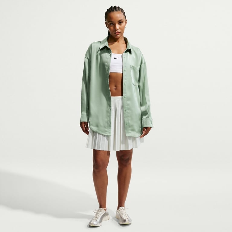 Сорочка Nike Sportswear Oversized Satin Long-Sleeve (IM0575006) - фото