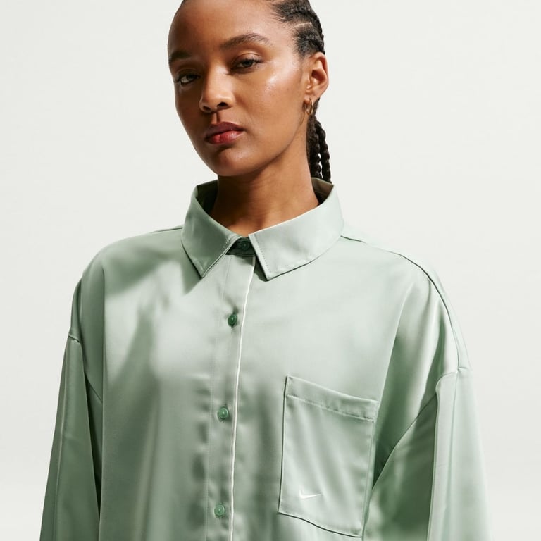 Сорочка Nike Sportswear Oversized Satin Long-Sleeve (IM0575006) - фото