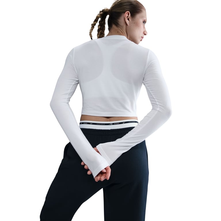 Футболка Nike Sportswear Chill Knit Long-Sleeve Cropped (HF5322102) - фото
