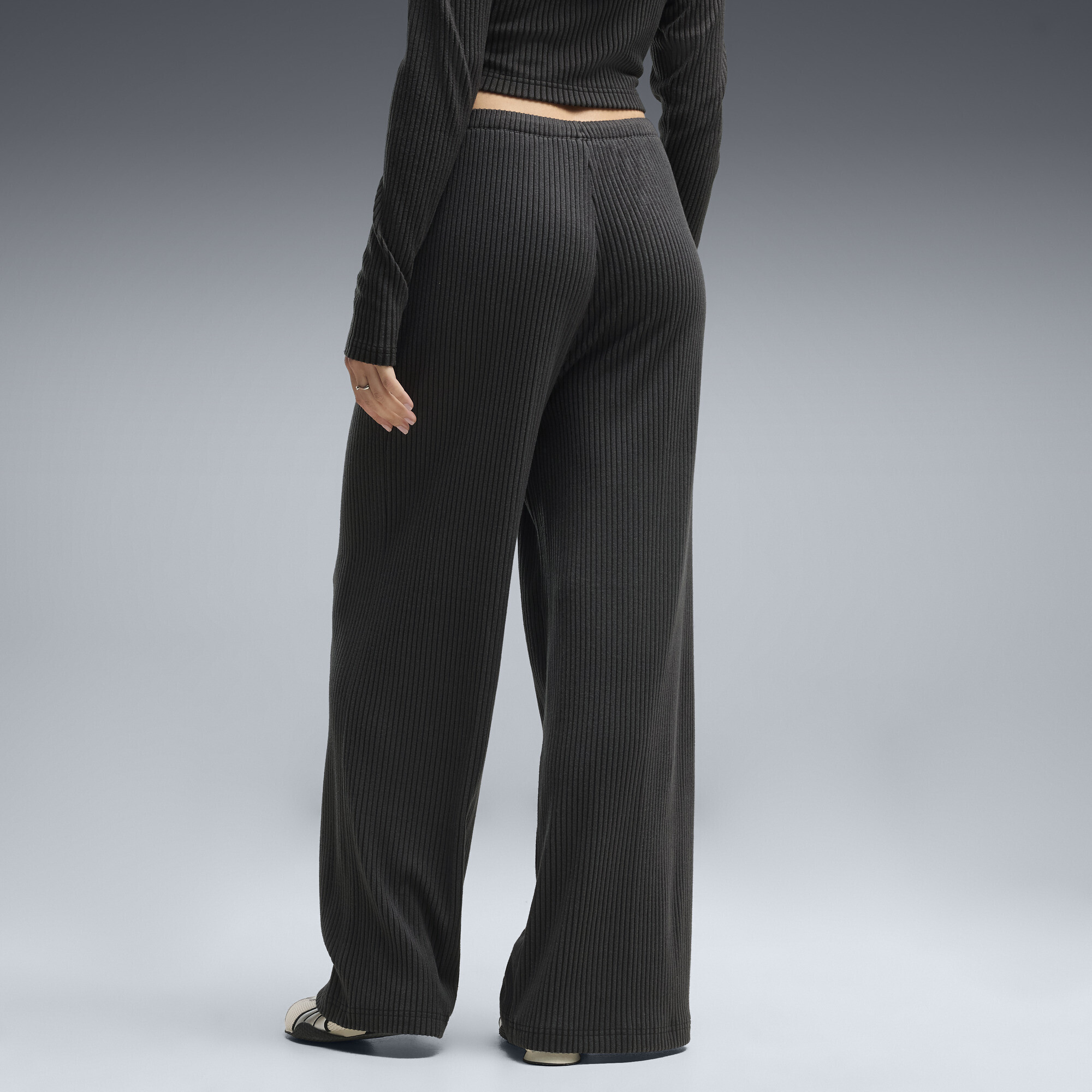 Штани Puma Ess Ribbed Wide Leg Soft Touch (63666701) - фото