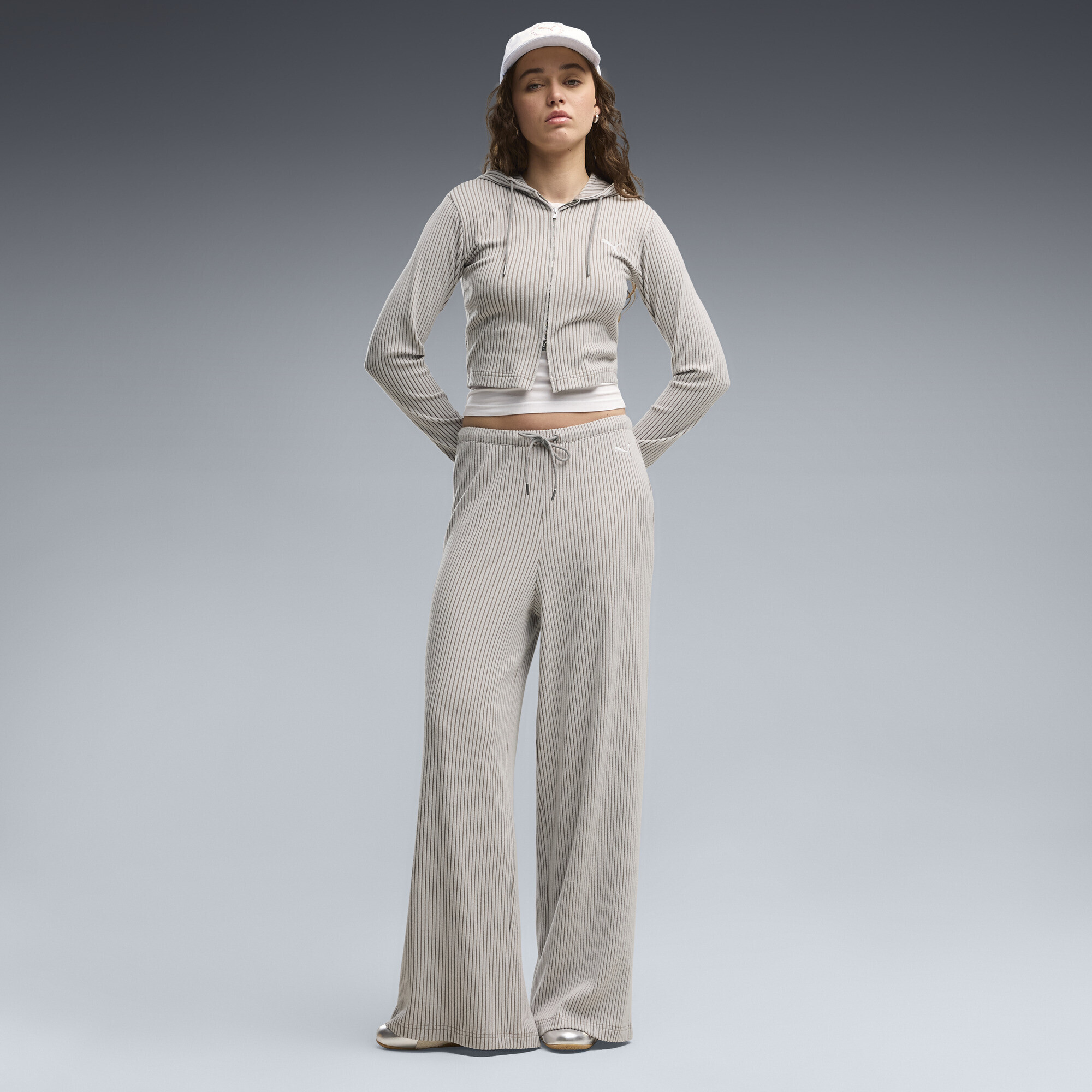 Штани Puma Ess Ribbed Wide Leg Soft Touch (63666781) - фото
