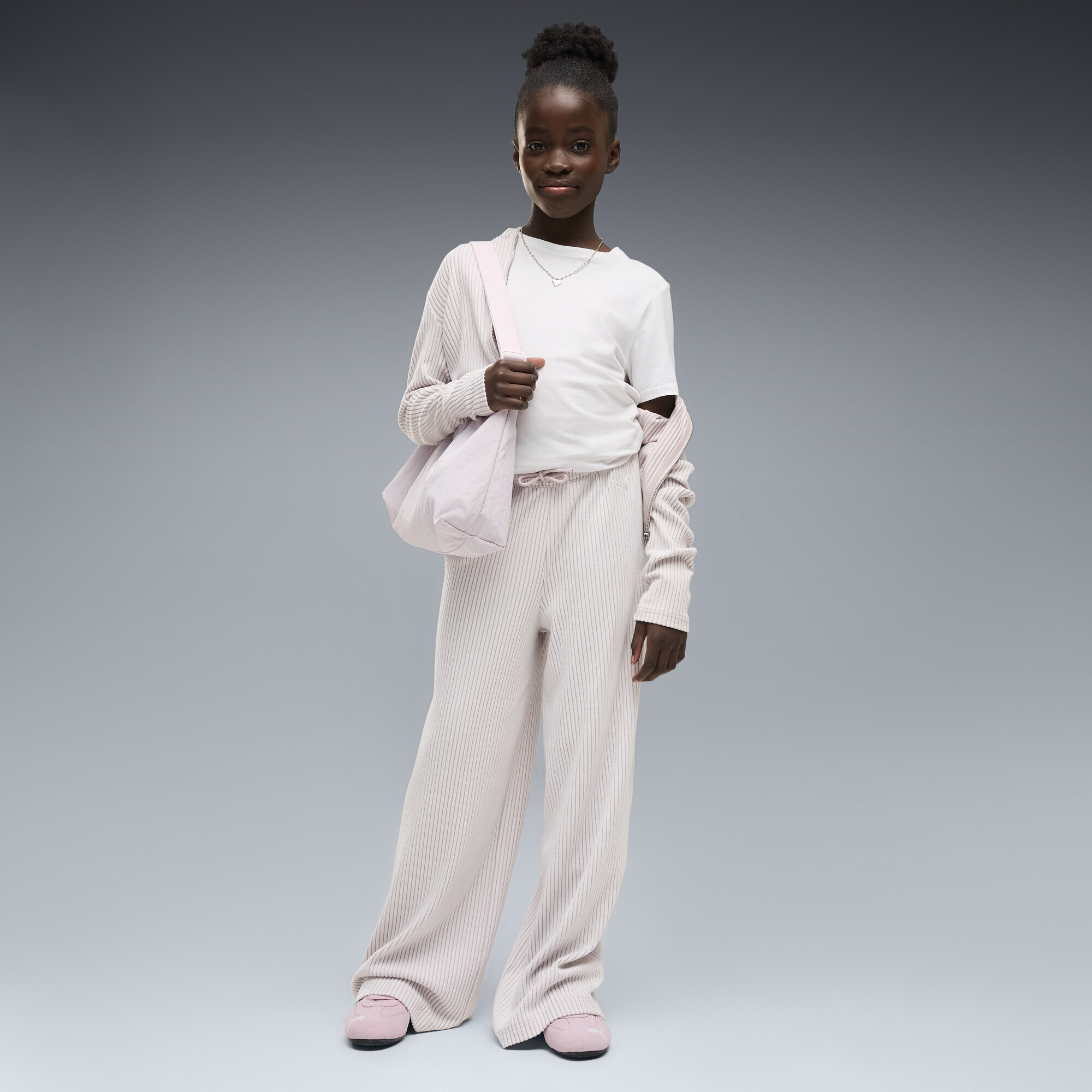 Штани Puma Ess Ribbed Wide Leg Soft Touch (63780249) - фото