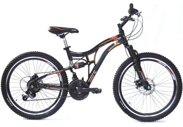 Велосипед CROSSRIDE AMT EXPLORER 24 (2015) / (черный/оранжевый) - фото