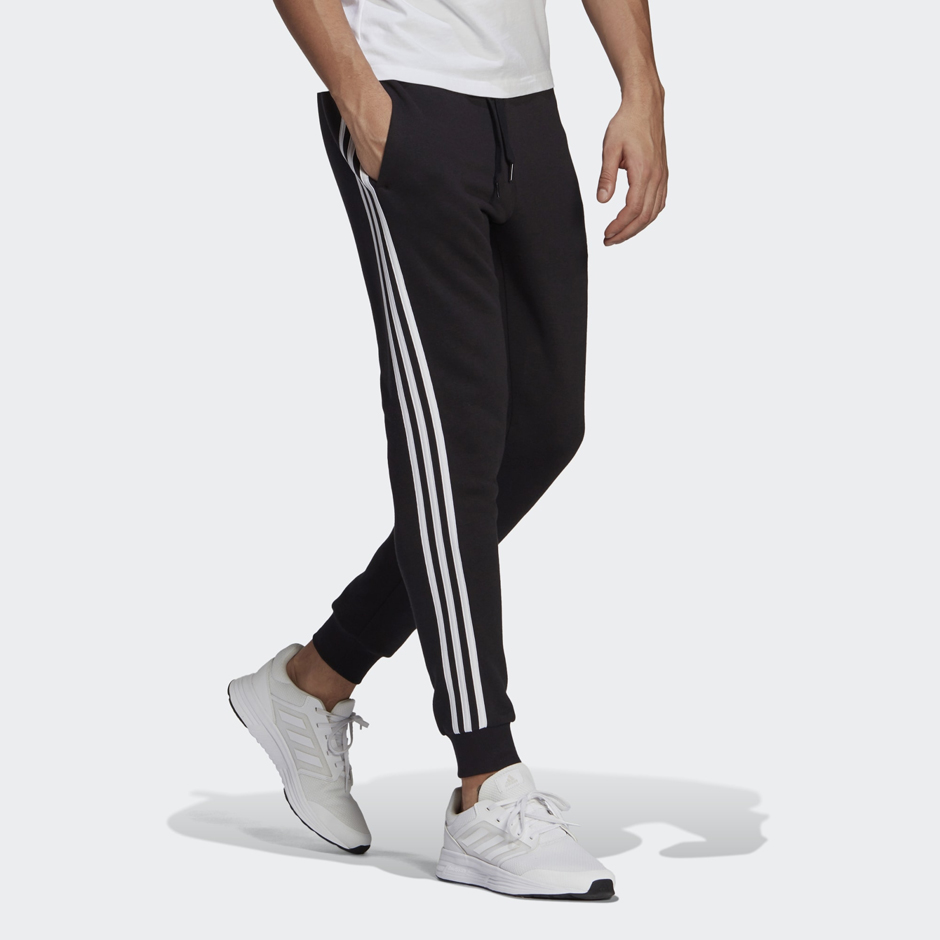 Штани ADIDAS Essentials Fleece Fitted 3-Stripes Joggers (GM1089) - фото