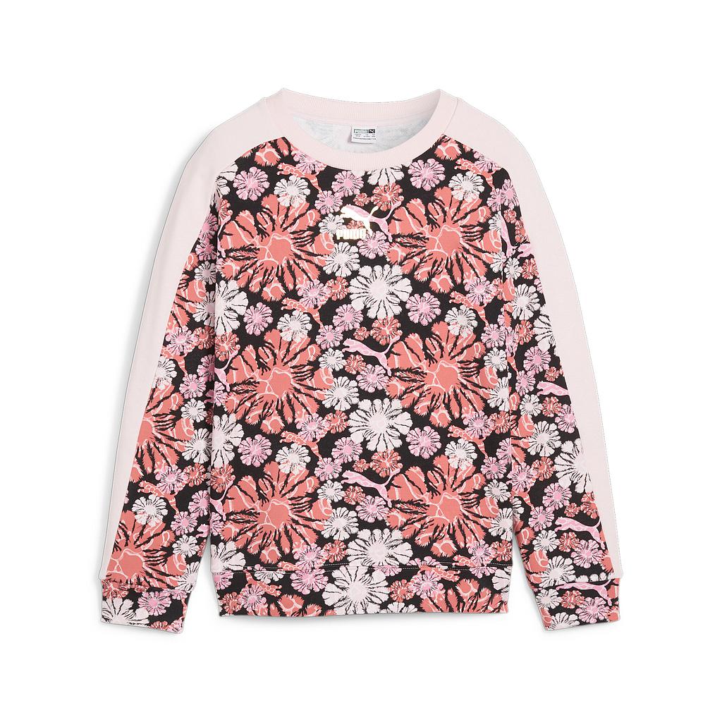 Толстовка Puma T7 Snflr Aop Crew Tr G (62444501) - фото