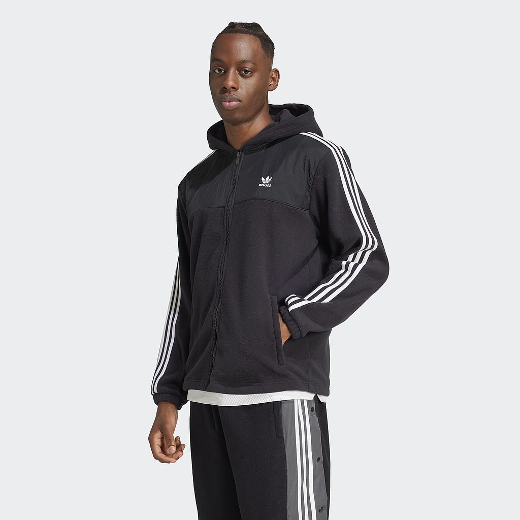 Толстовка ADIDAS Adicolor 3-Stripes Teddy Fleece Hoodie (IZ4802) - фото