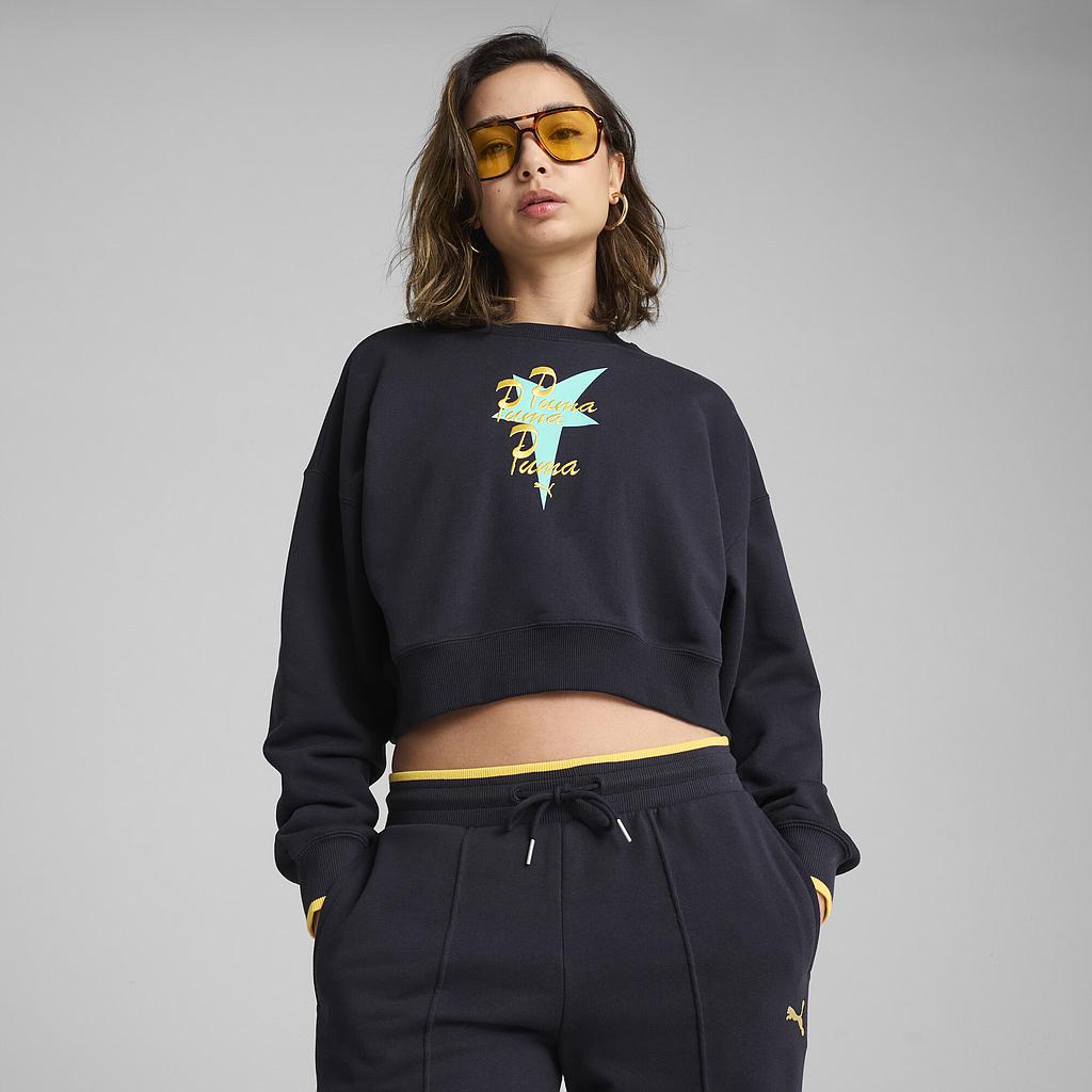 Толстовка Puma Wardrobe Ess Road To Unity Oversized Graphic Crew Terry (62979116) - фото