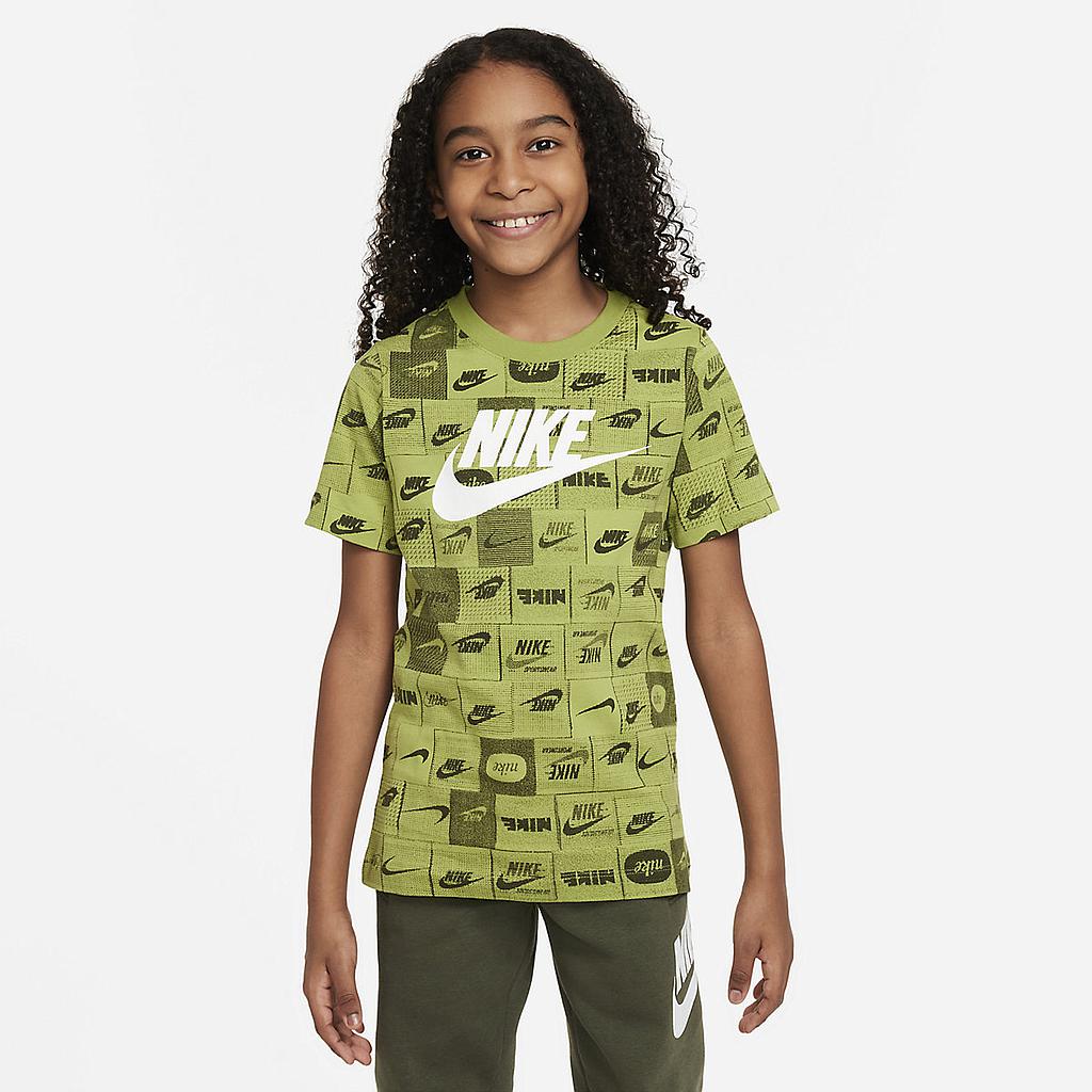 Футболка Nike K Nsw Tee Club Ssnl Aop Hbr (FN9609377) - фото