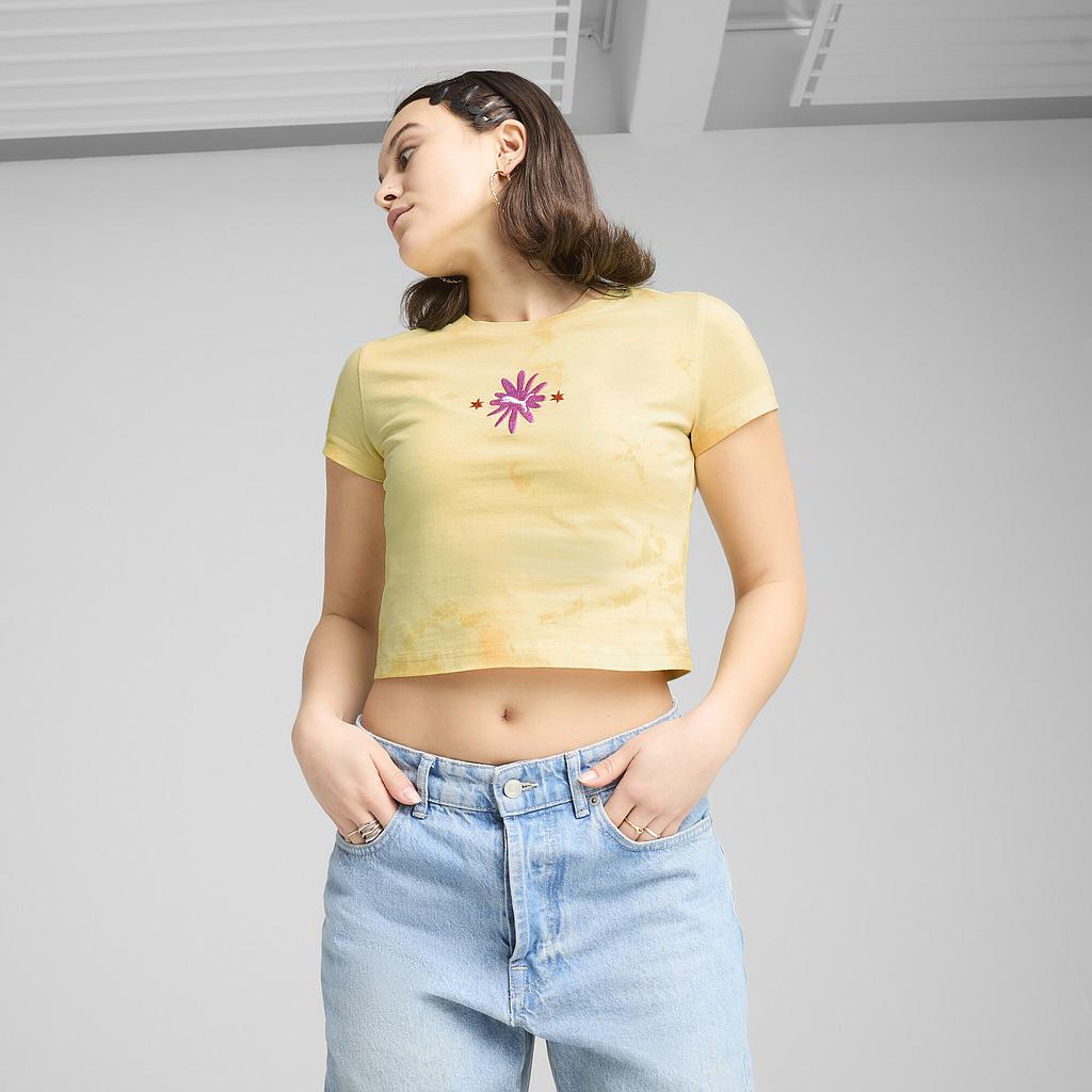 Футболка Puma Wardrobe Ess Floral Pack Washed Graphic Baby Tee (62981455) - фото