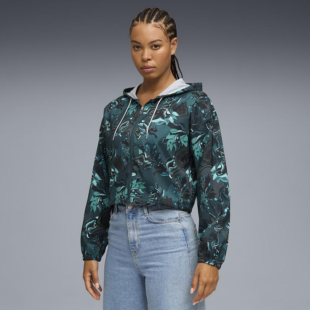 Олімпійка Puma W Green Terrains Woven Jacket - Aop (52749375) - фото