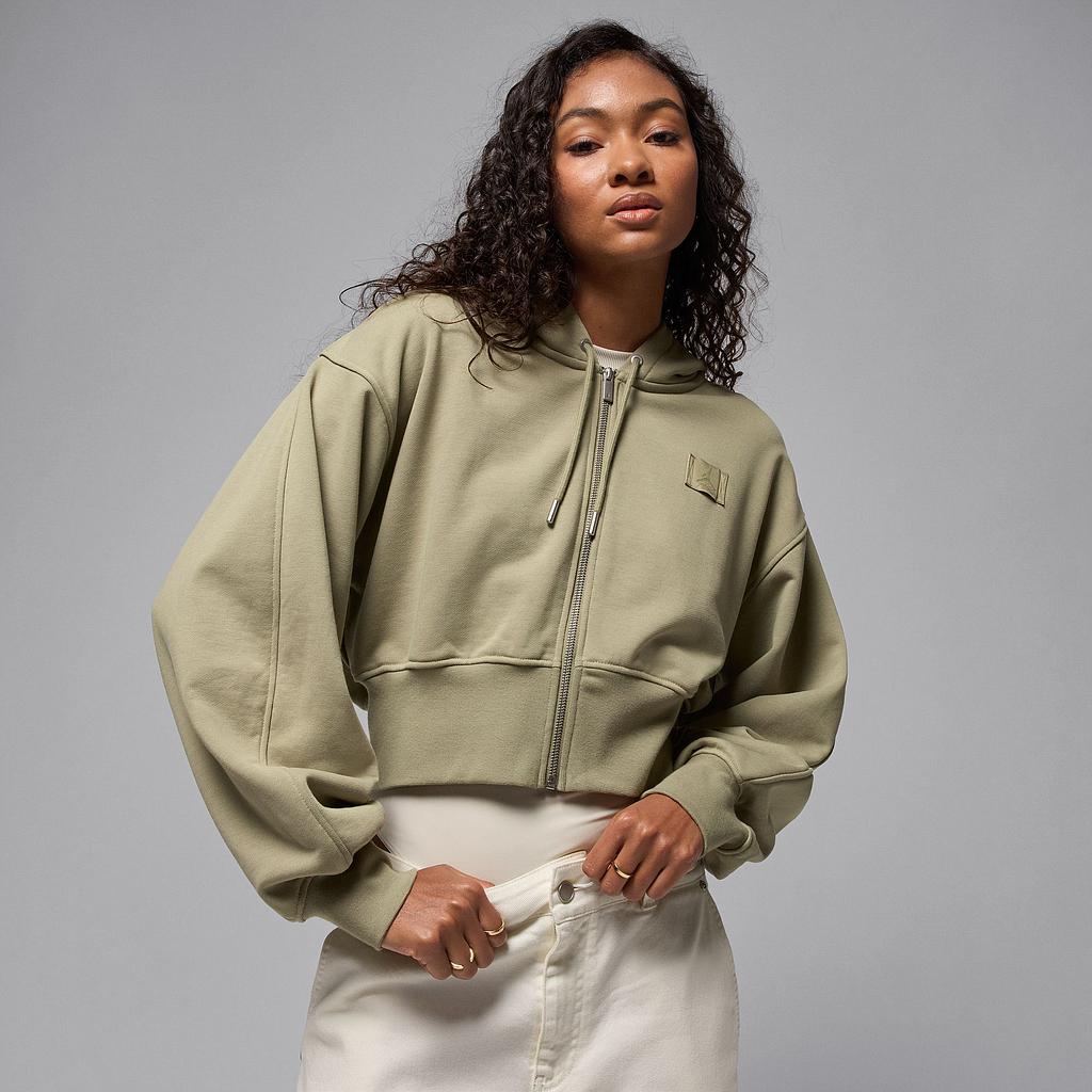 Толстовка Jordan Flight Fleece Cropped Satin-Lined (IB9863205) - фото