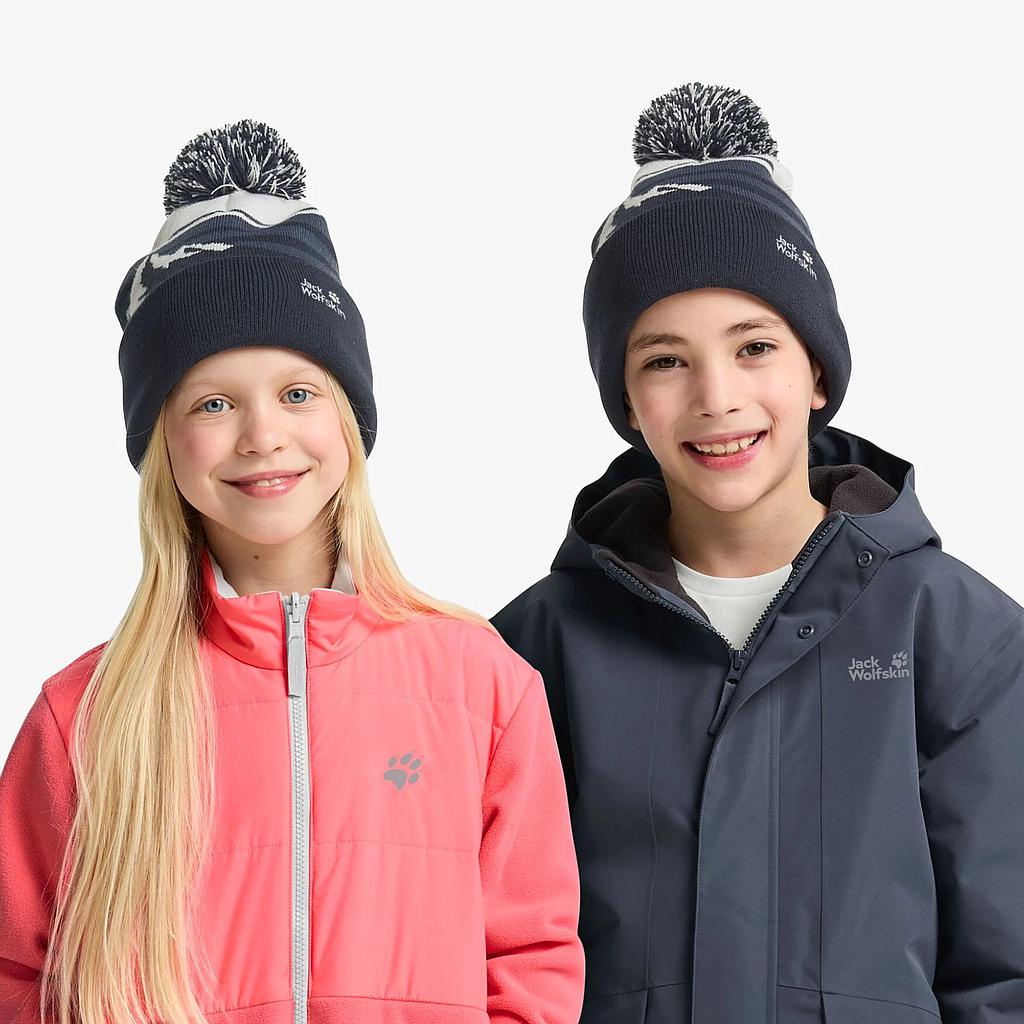 Шапка Jack Wolfskin Stripy Pompom K (A65252_C0413) - фото